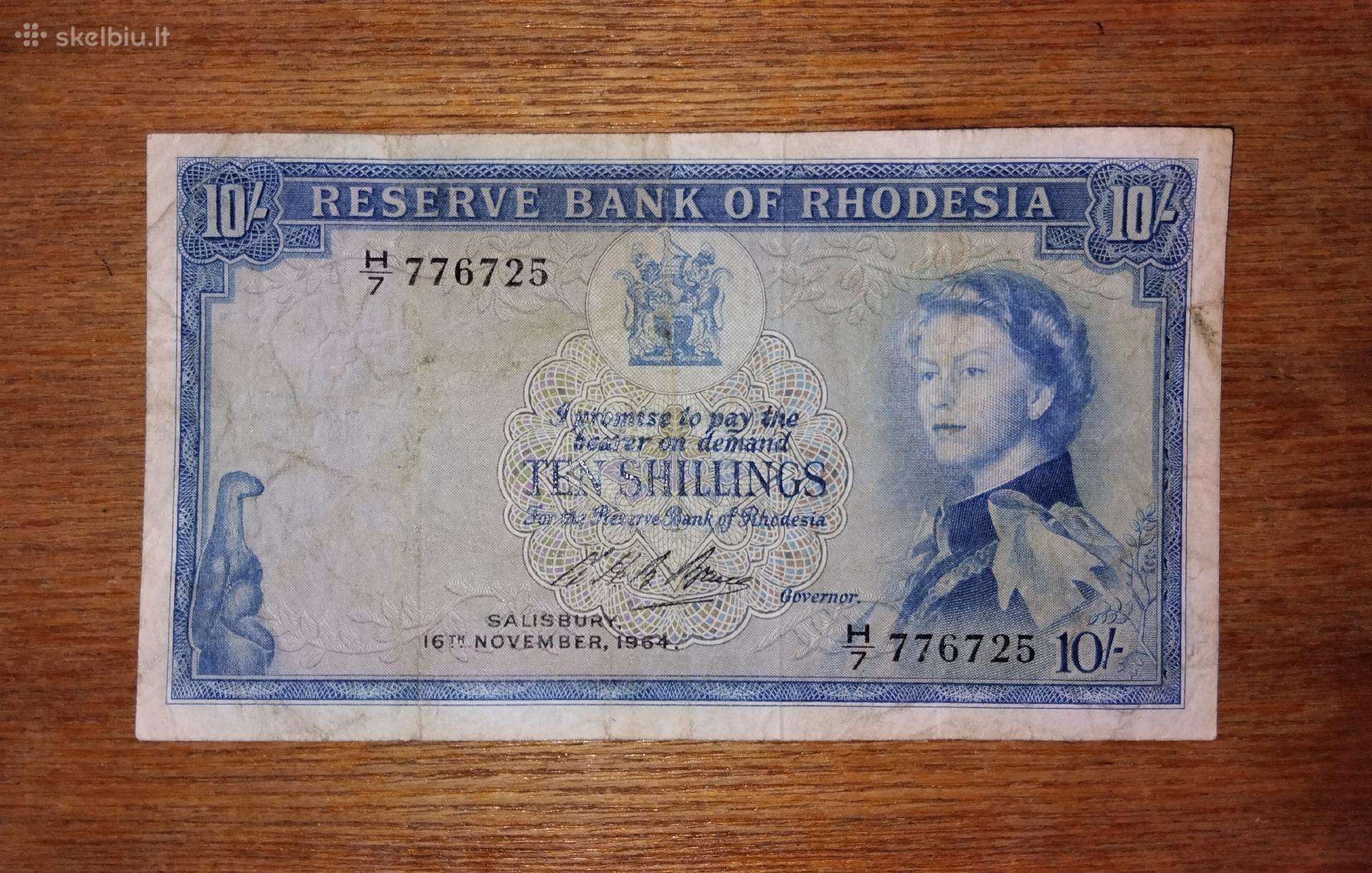 Rodežos 10 šilingu banknotas