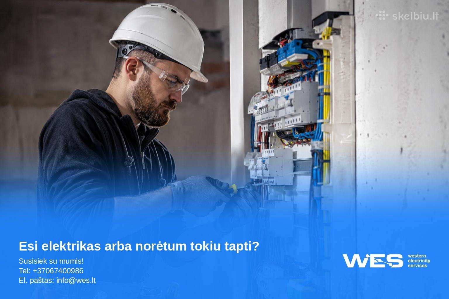 Ieškome elektrikų bei pagalbinių darbuotojų!