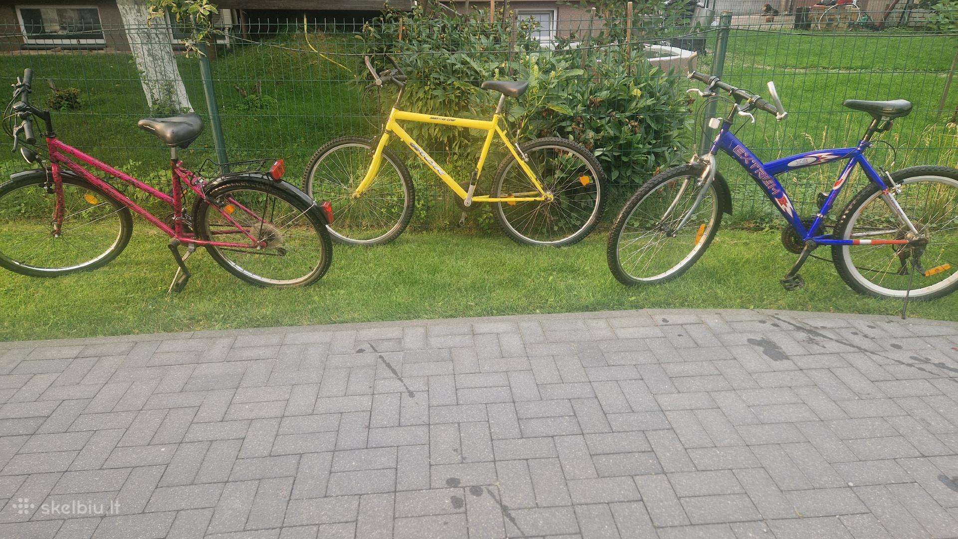 Trys dviračiai 110 eurų