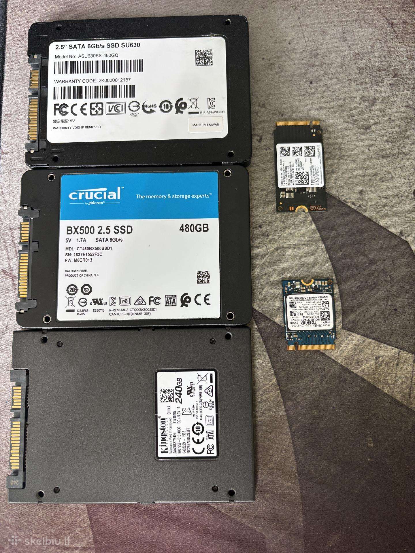 Naudoti SSD diskai
