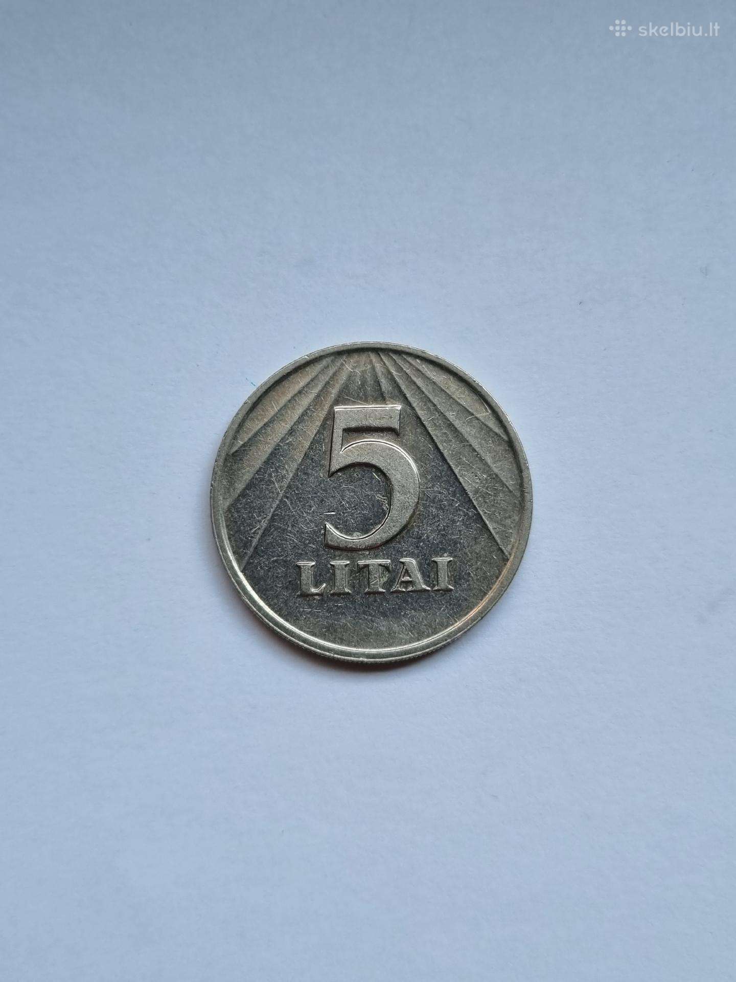 5 Litai 1991m