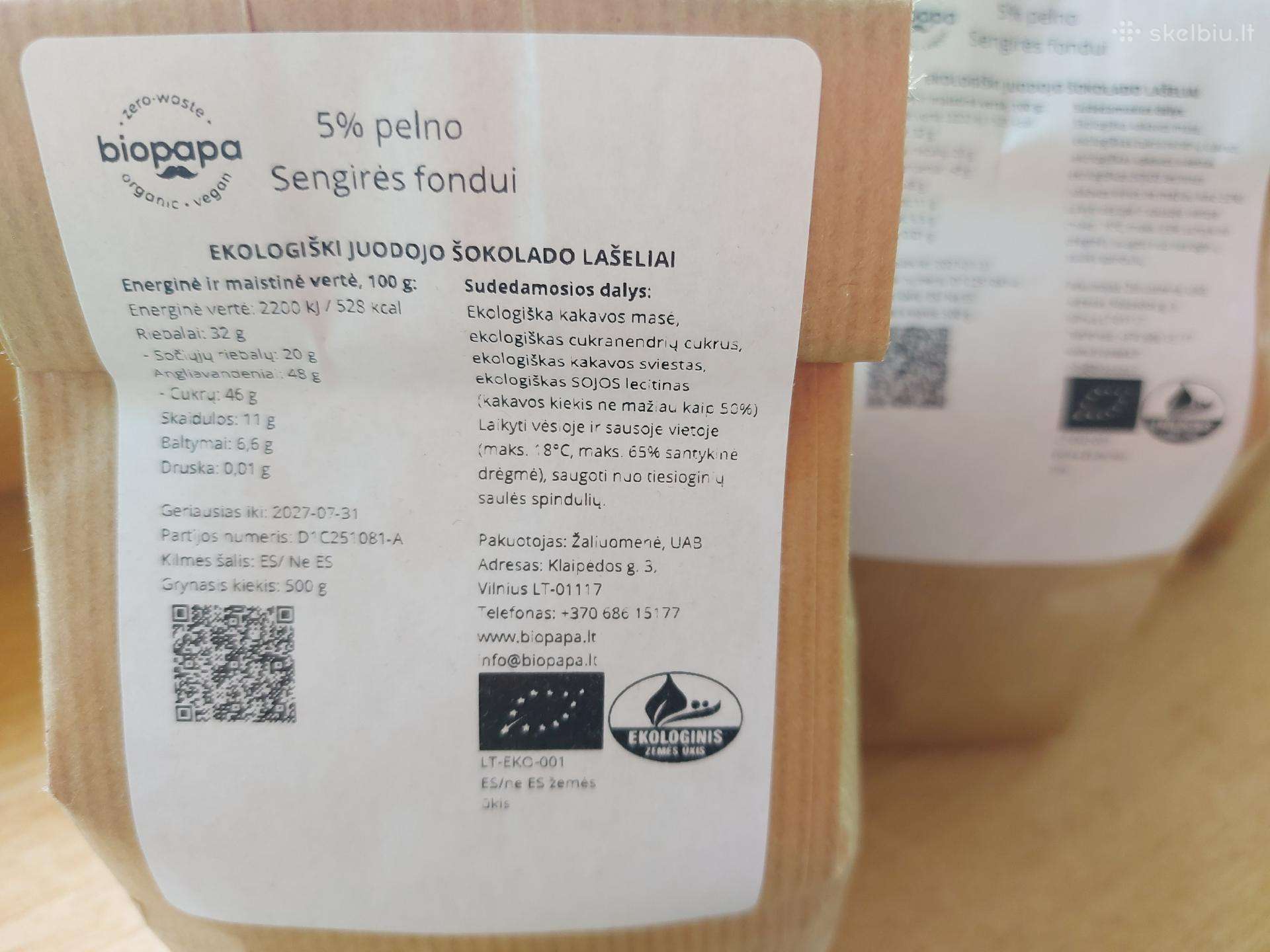 Išparduodu eko kakavą / šokoladą, 2 kg