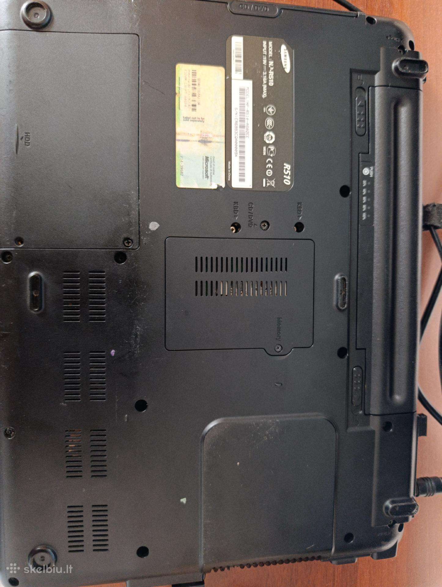 Loptopas Samsung R510 dalims