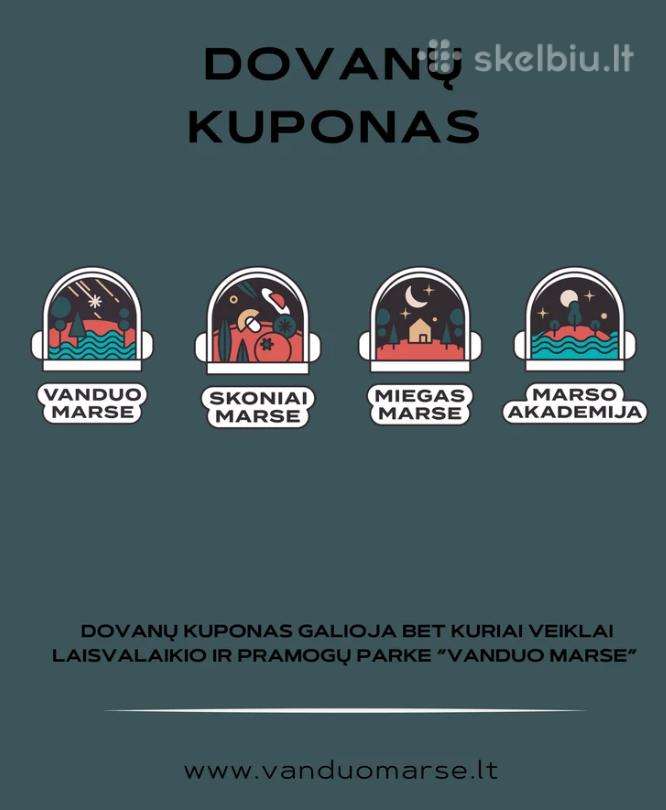 Vanduo marse dovanu kuponas