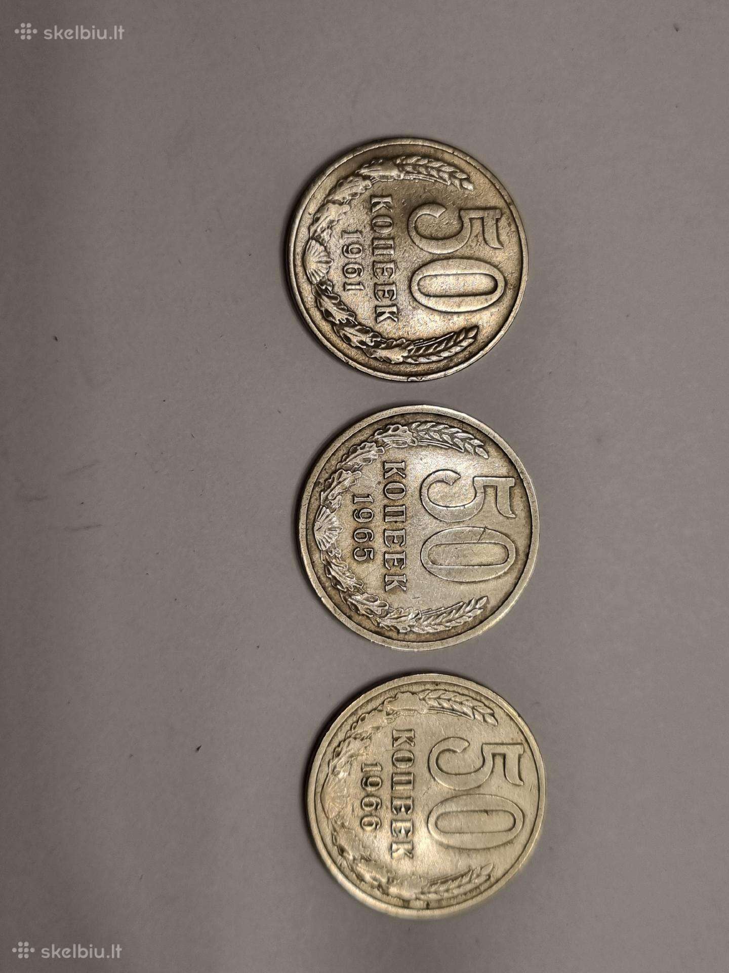 Kapeikos 50kp 1961. 7eur 1965. 18eur 1966. 3 Eur