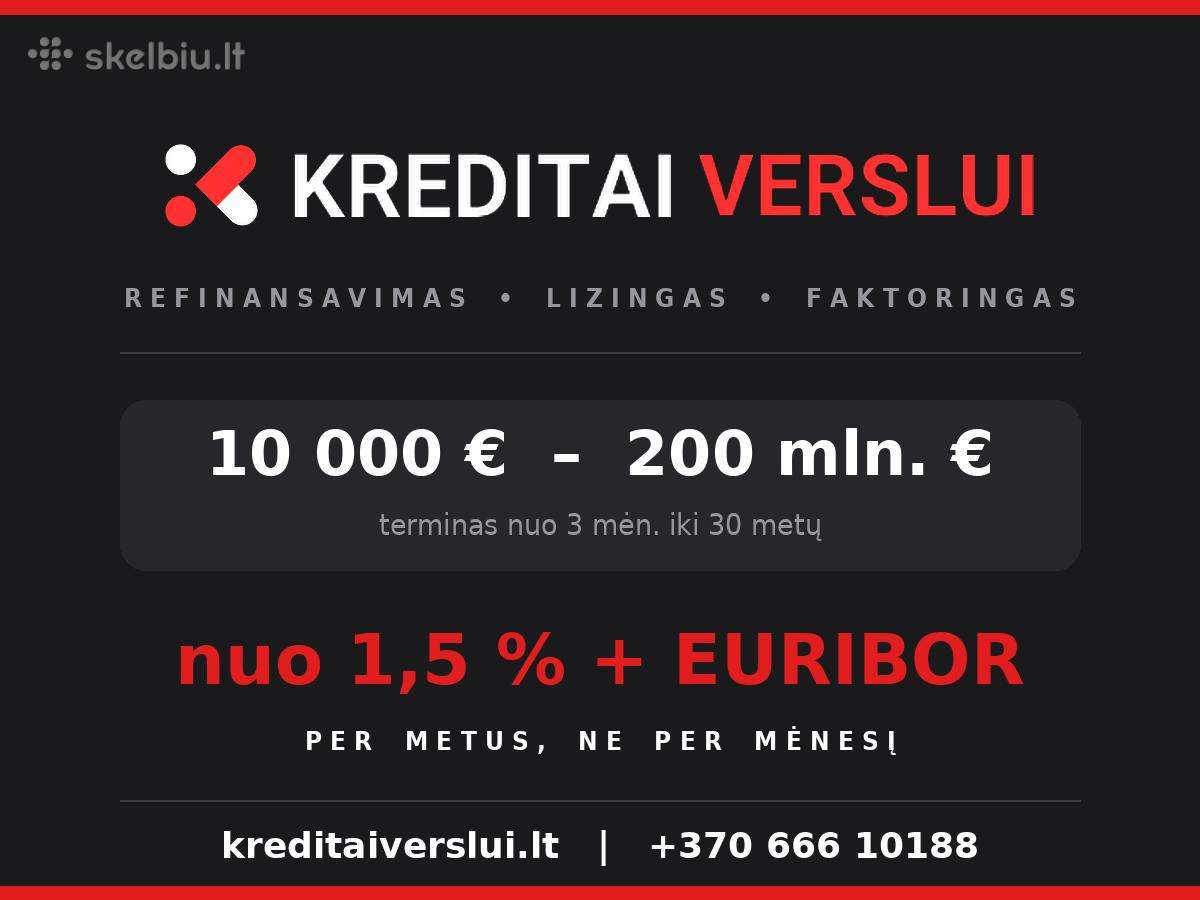 Verslo paskola: keli kreditoriai varžosi dėl jūsų