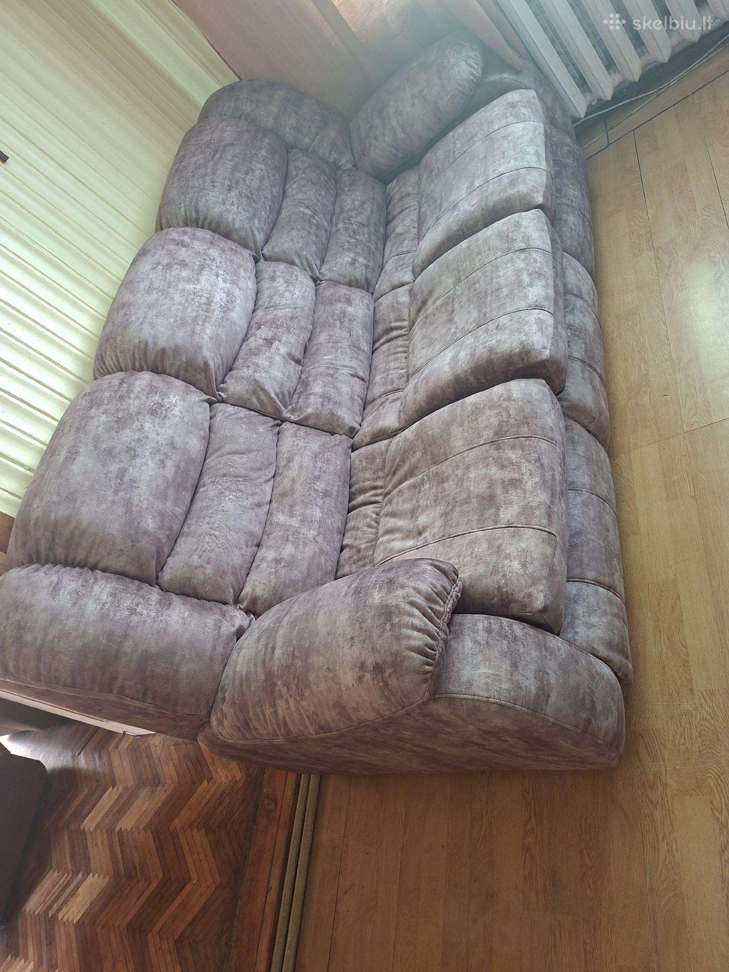 Parduodu sofa- lova su miegama dalimi
