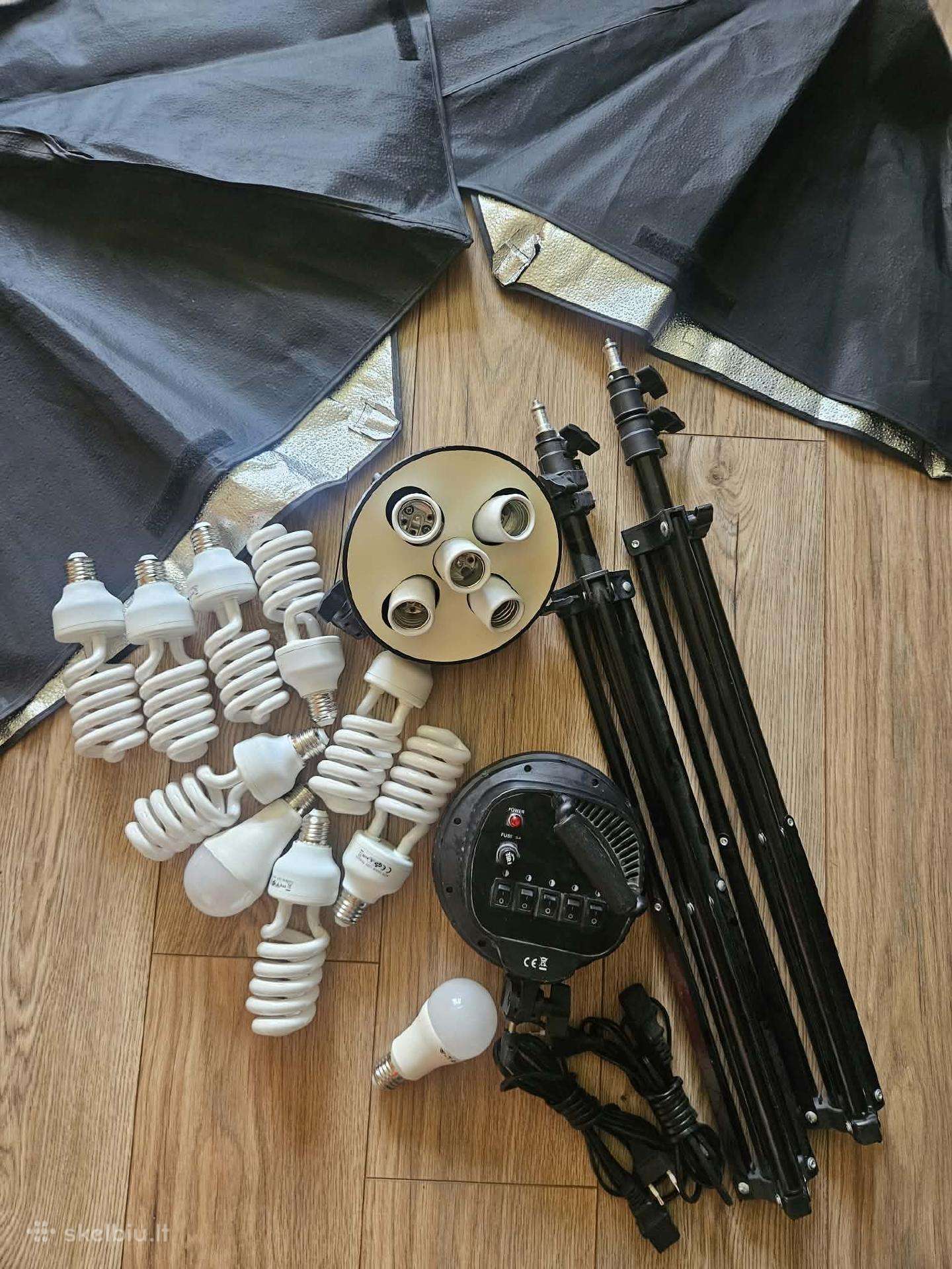 Studijinės fotografavimo lempos komplektas