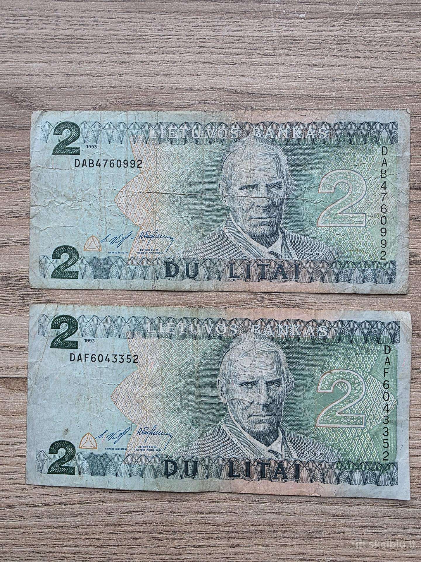 1993 metų 2 litai