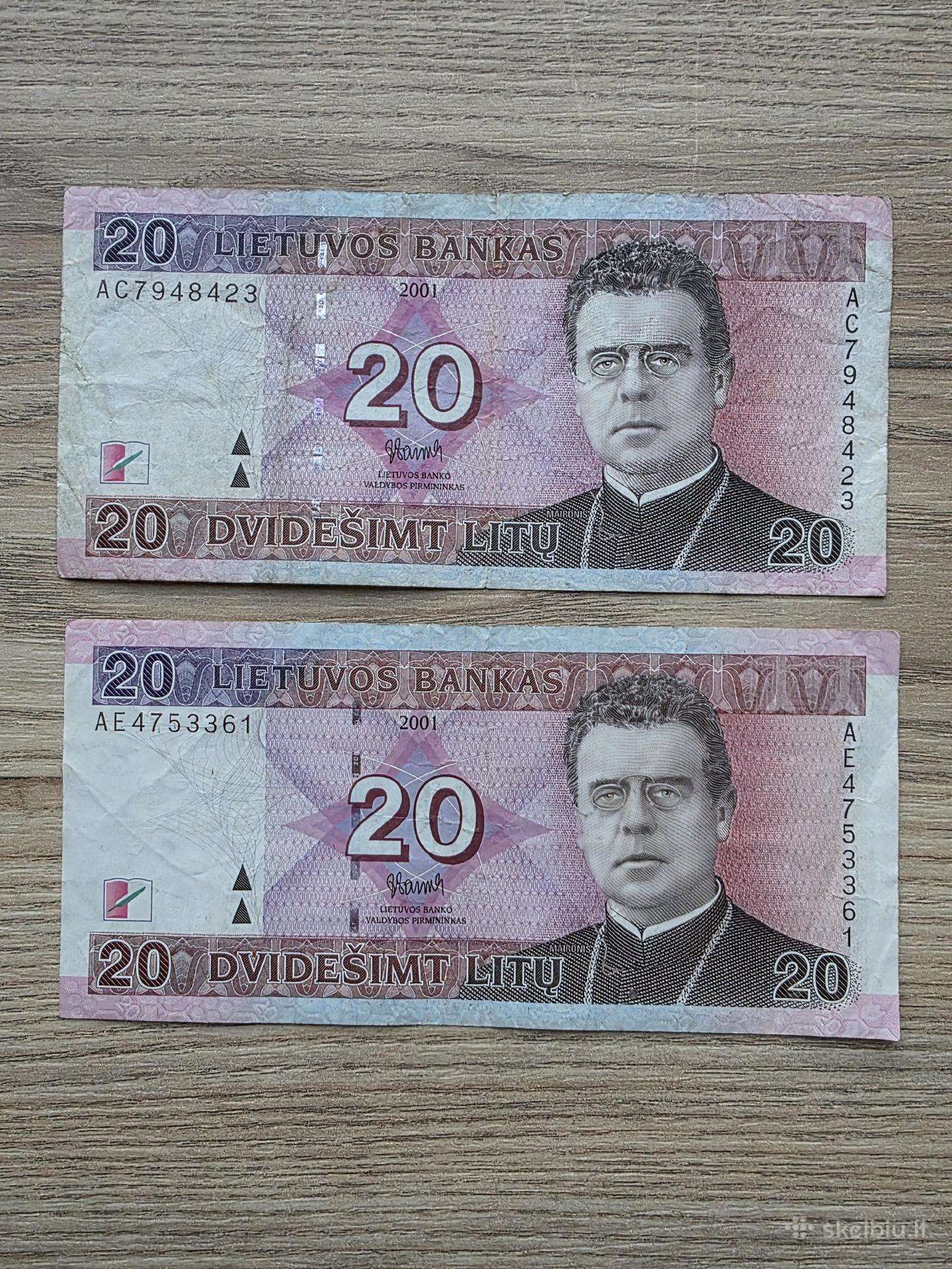 2001 metų 20 litų Maironis