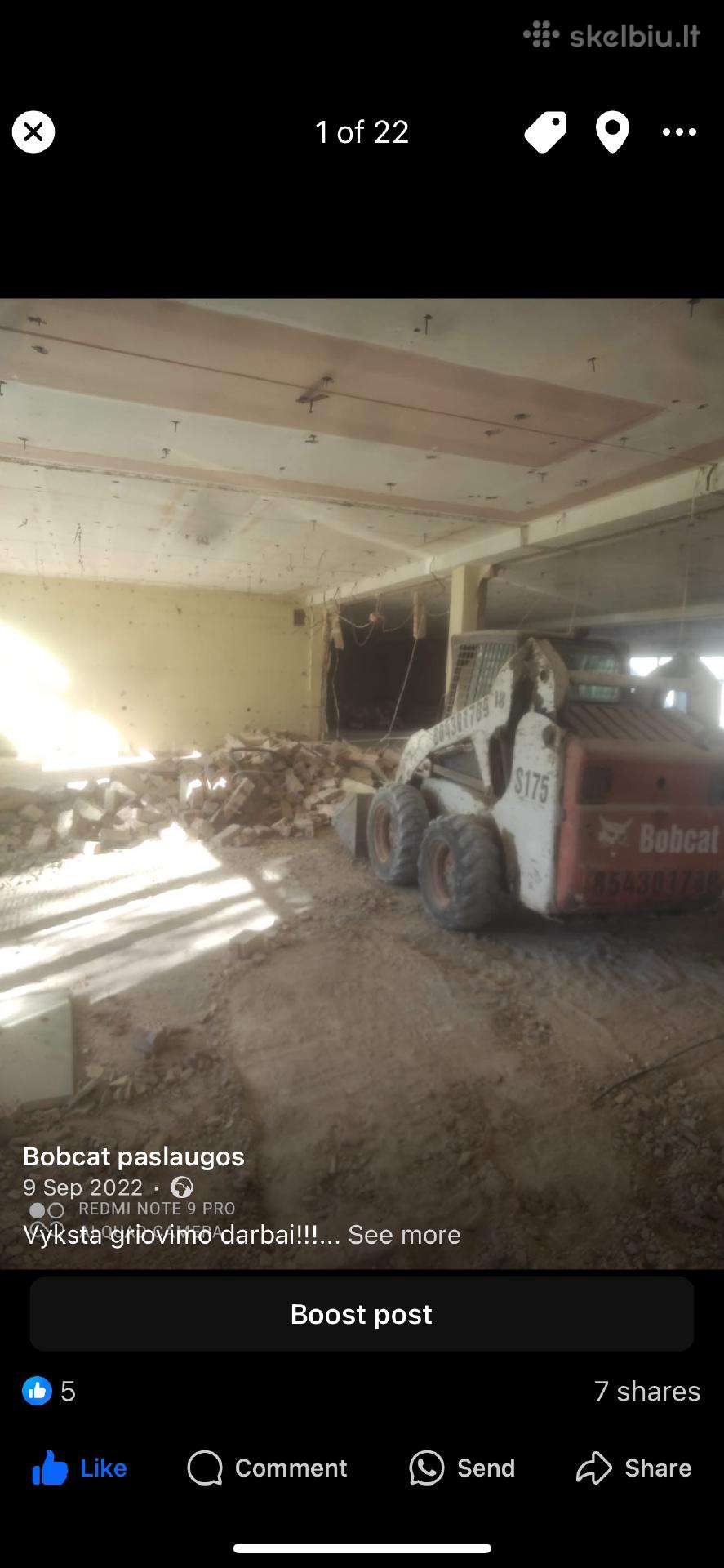 Bobcat/fiskaras/eskovatorius