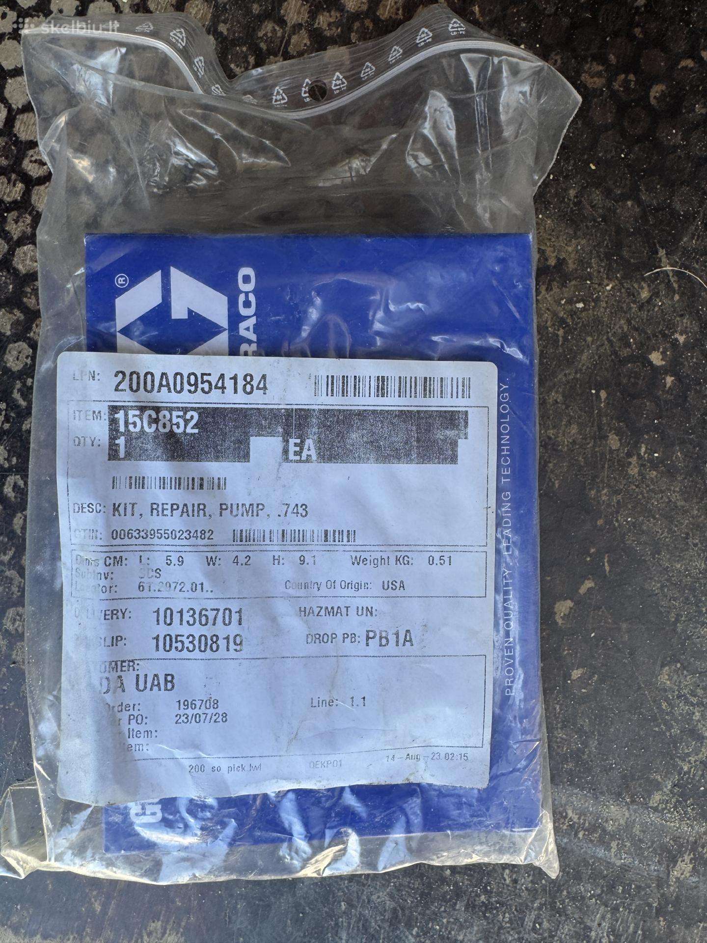 Remonto komplektas Graco 15c852