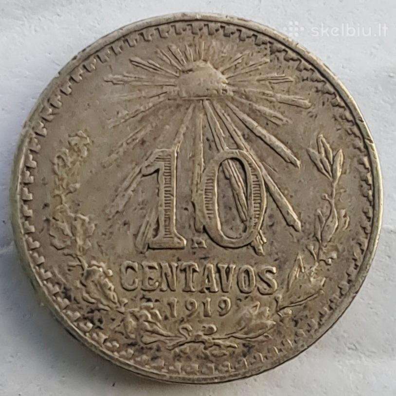 1919 Meksika 10 centavų