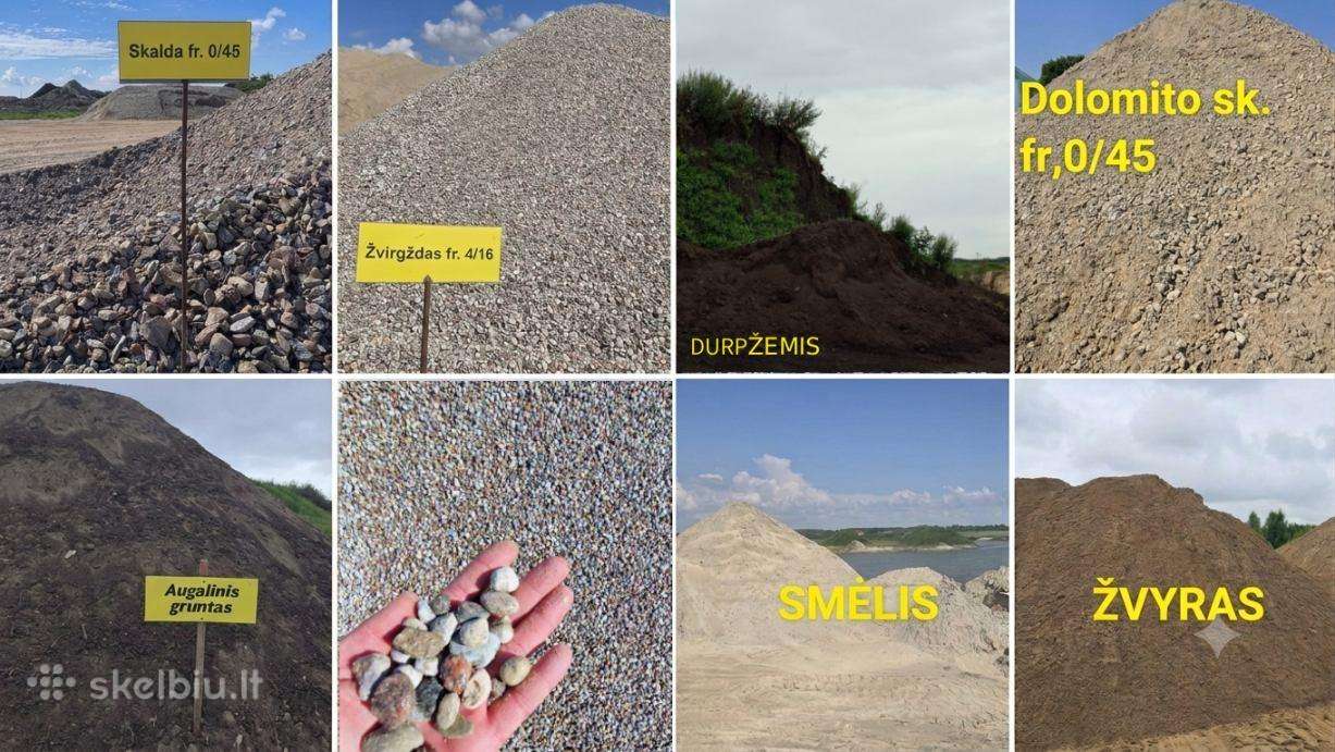 Žvyras-smėlis-skalda-juodžemis-atsijos -atvežame