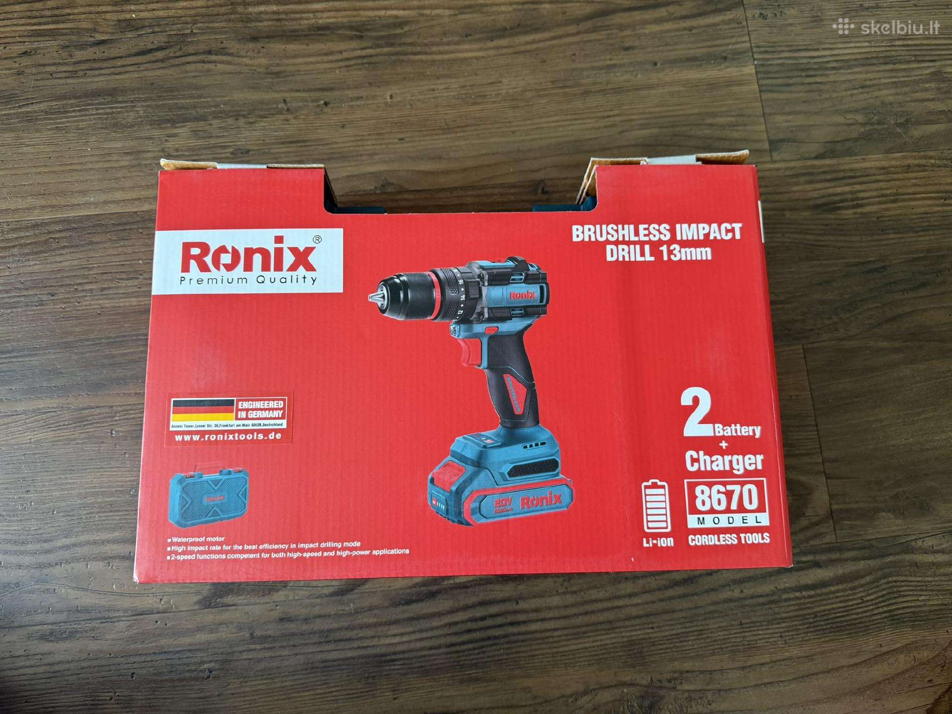Belaidis smūginis grąžtas suktukas gręžtuvas Ronix