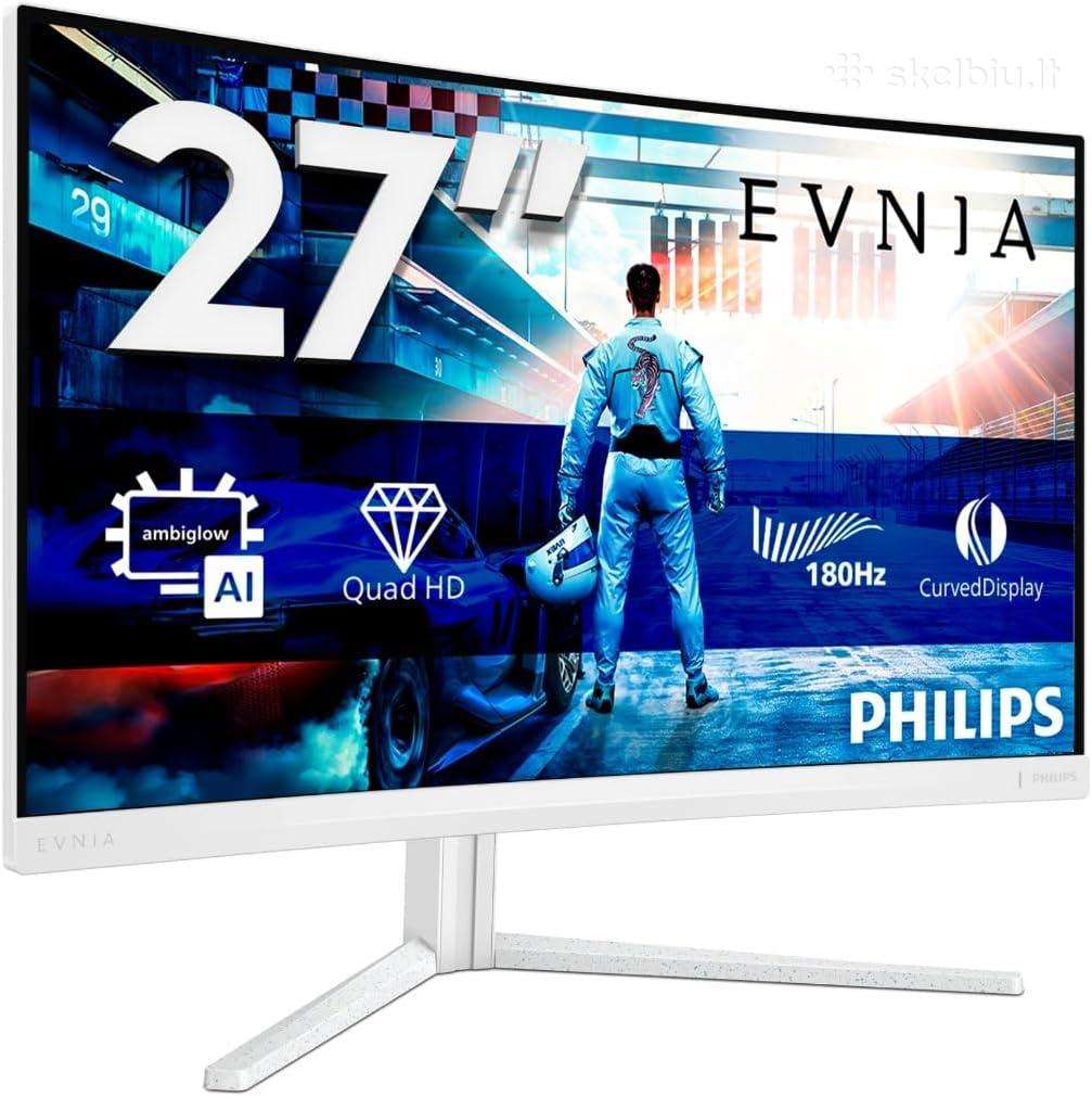 Philips Evnia 27" Qhd 180hz 0.5 M/s lenktas