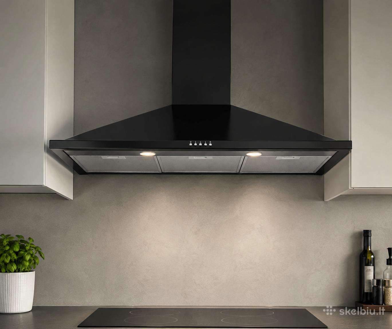 Leisure H102pk“ 100 cm gartraukis su kaminu, juod.