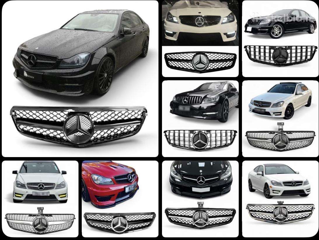 Naujos Mercedes grotelės spoileriai apdailos