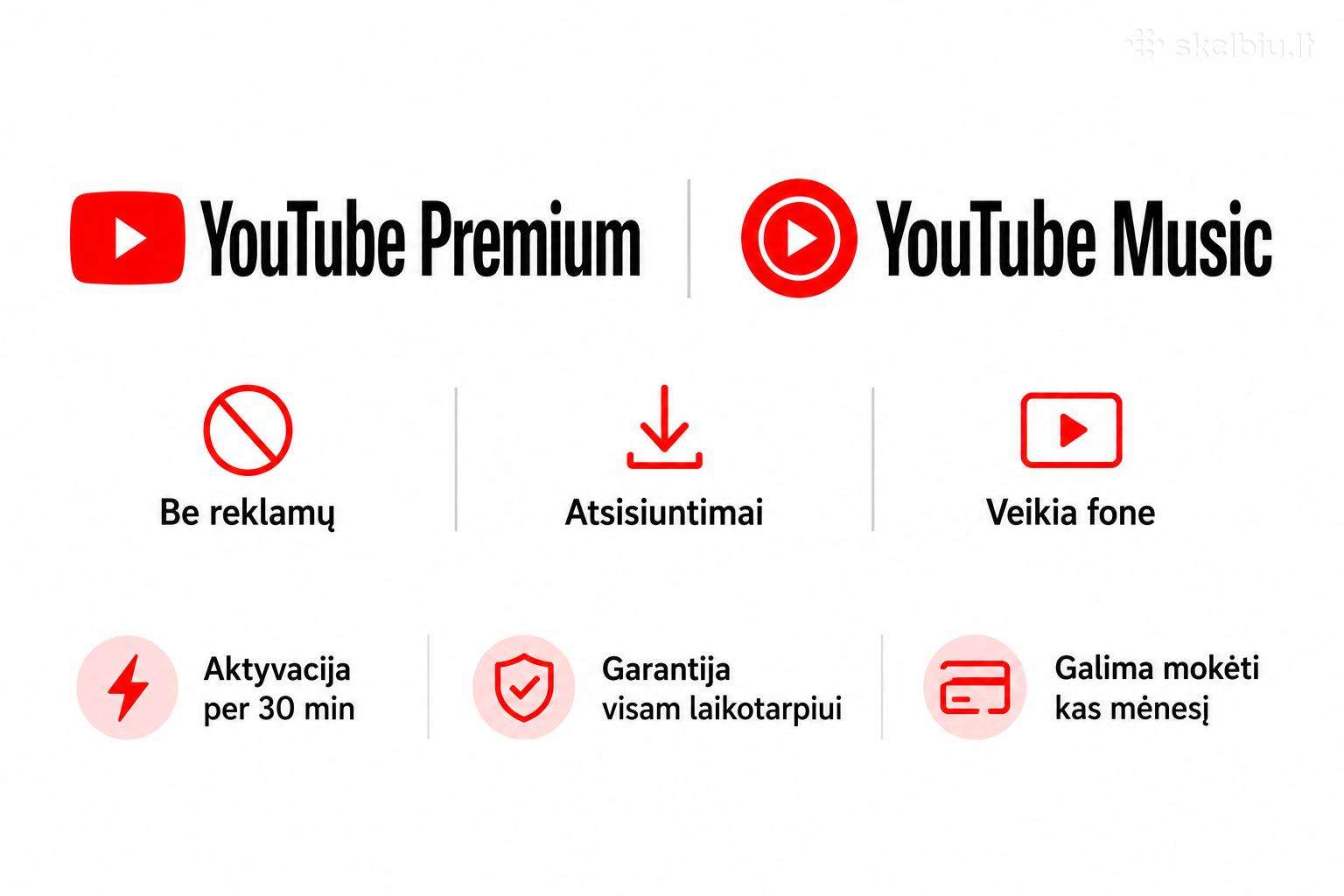 Youtube Premium - žiūrėk be reklamų