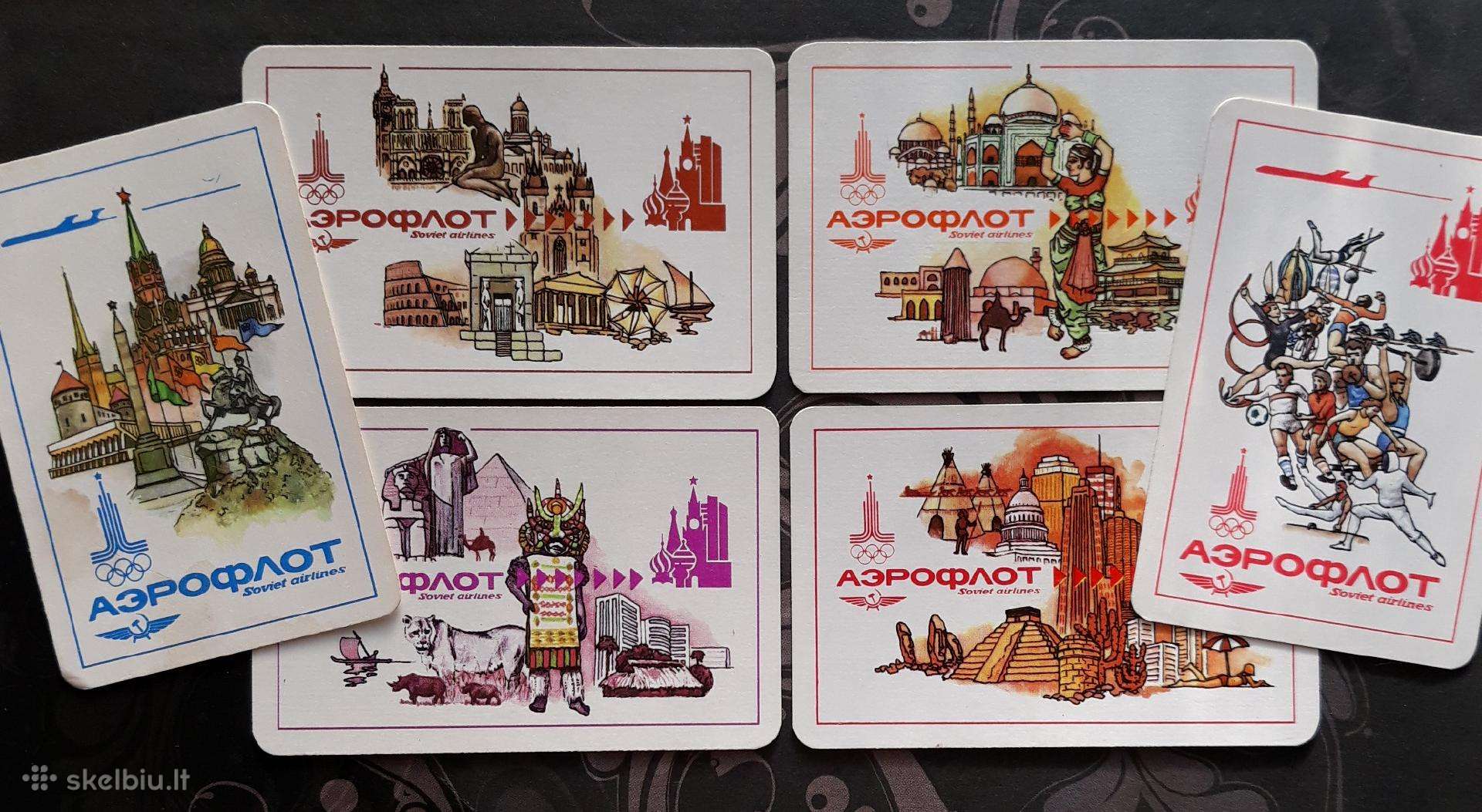Kalendoriukas Aeroflot 1979 Rinkinys-6vnt