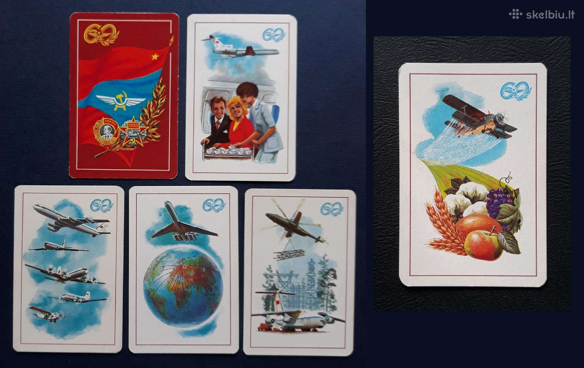 Kalendoriukas Aeroflot 1983 Rinkinys-6vnt