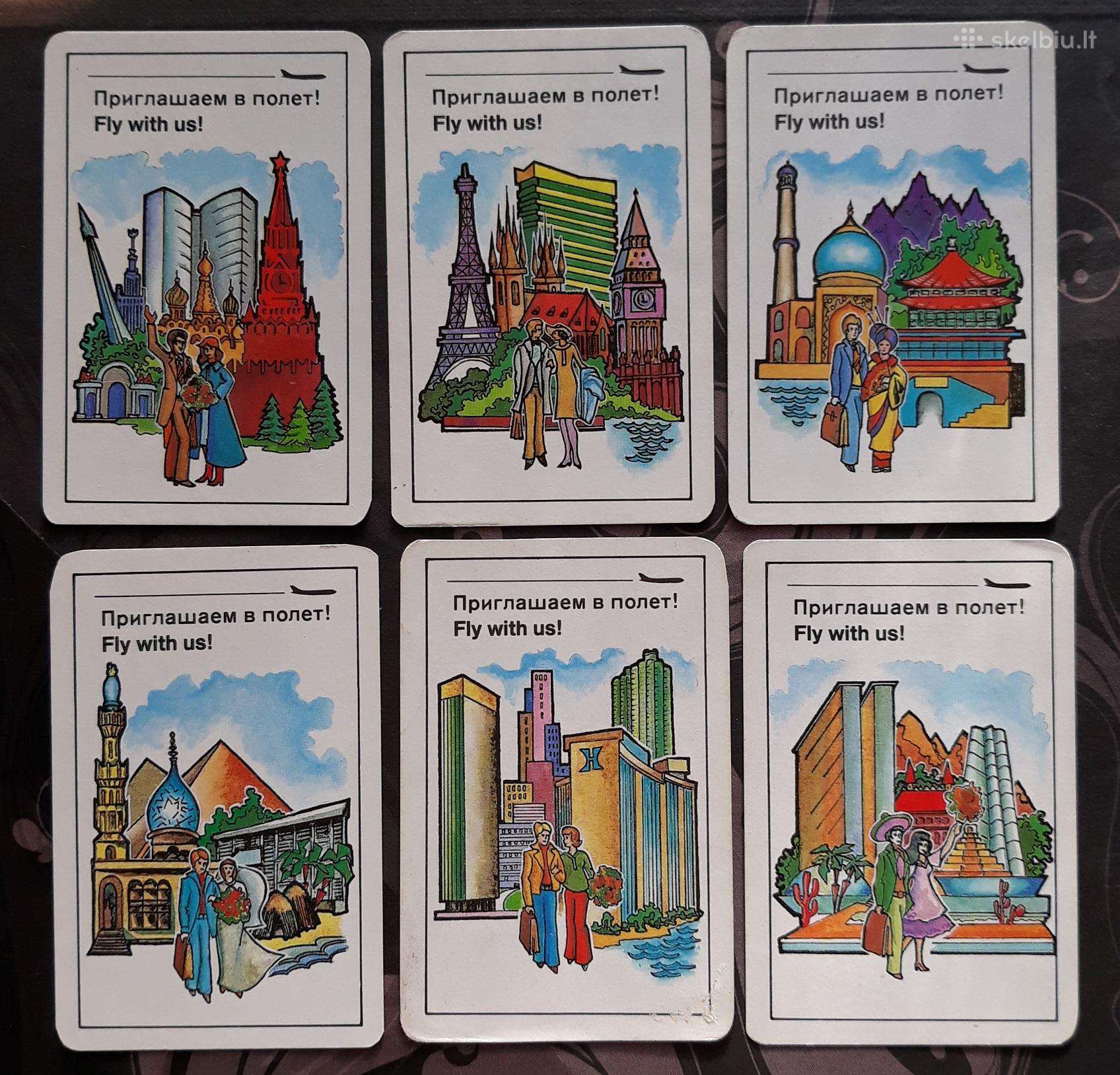 Kalendoriukas Aeroflot 1985 Rinkinys-6vnt