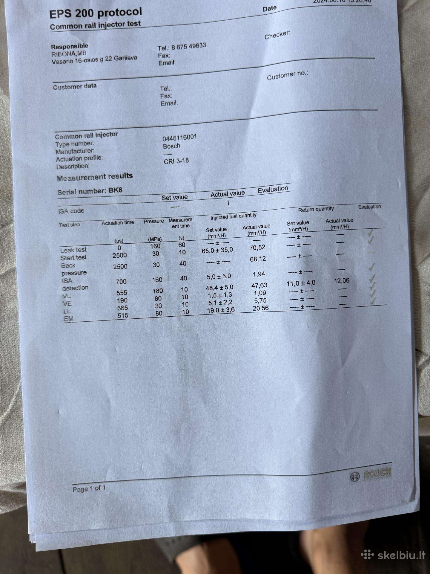 BMW 520 įpurškimo sistema