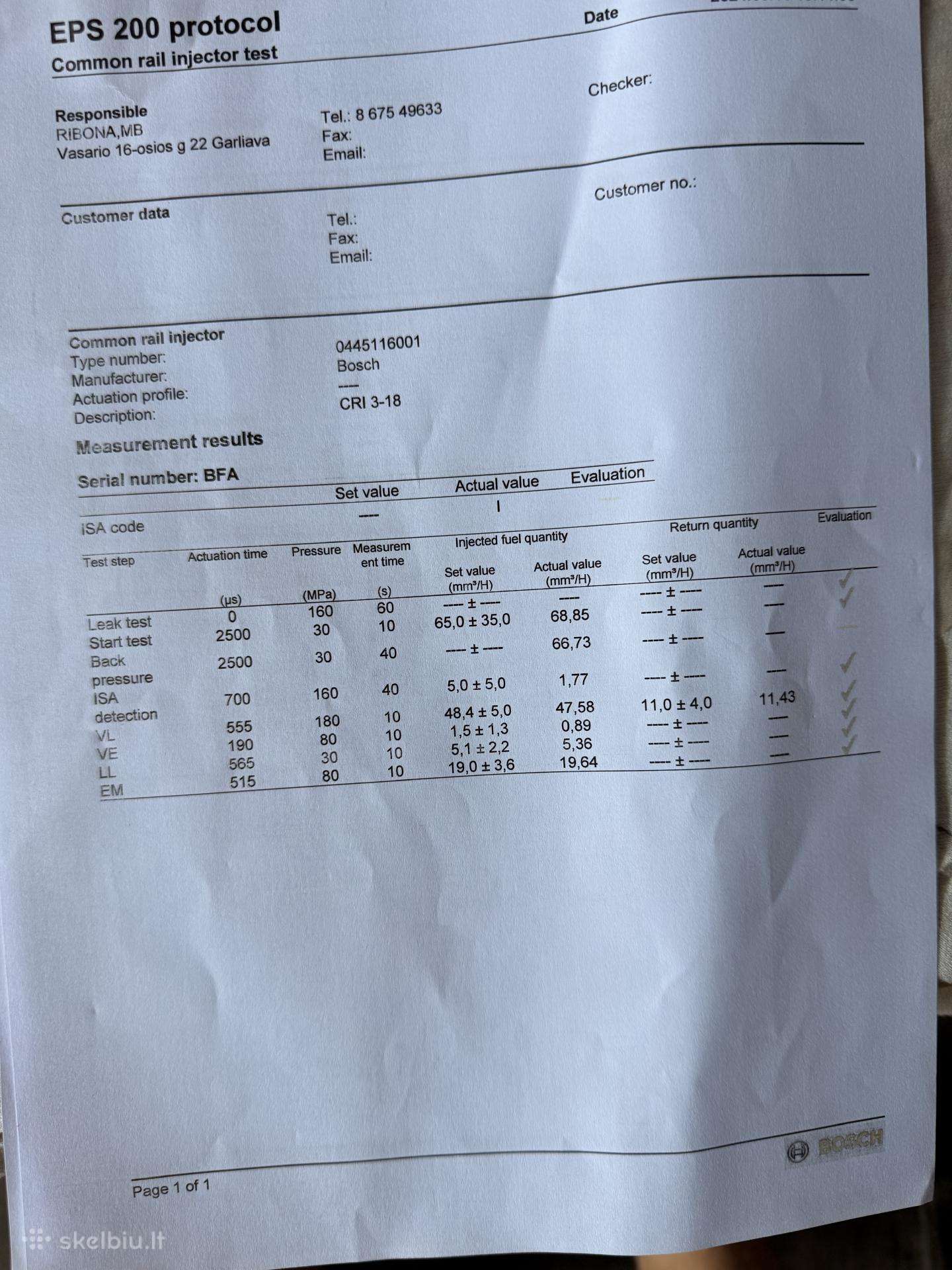 BMW 520 įpurškimo sistema