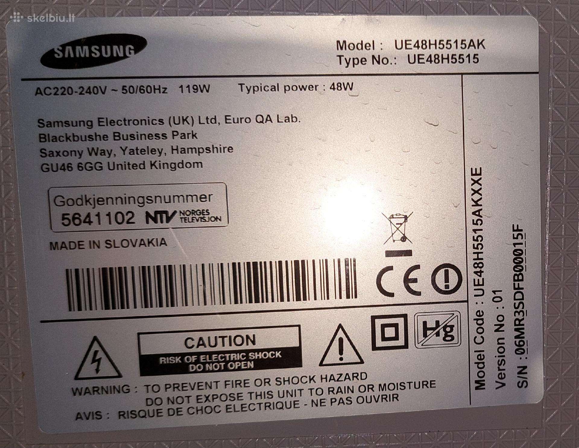 Samsung televizorius 48 coliai