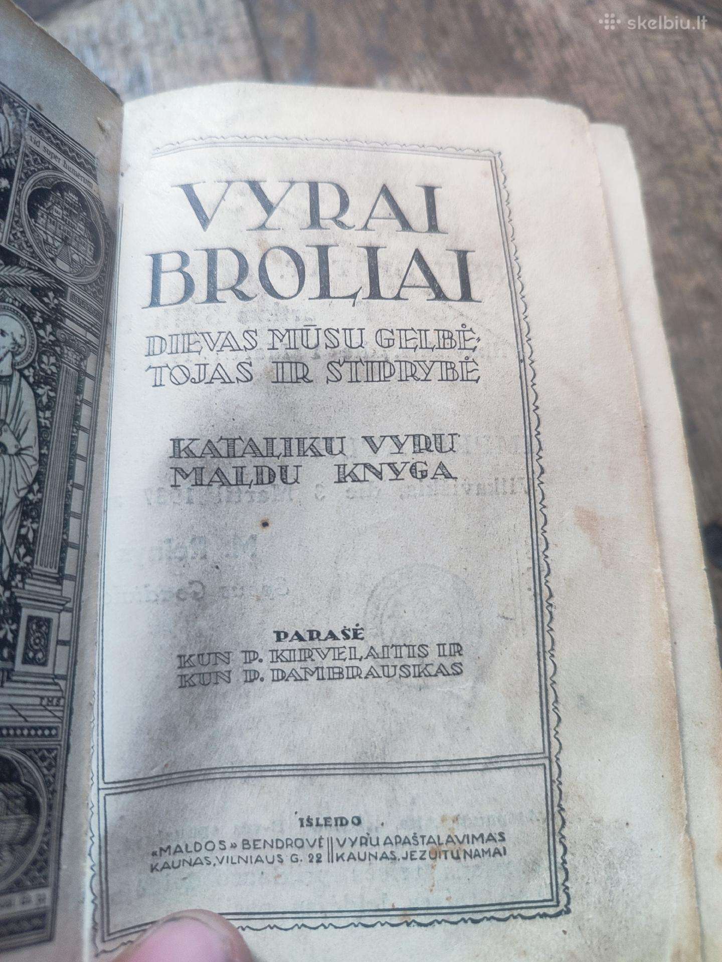 Religija antikvarinė vyriška maldaknygė