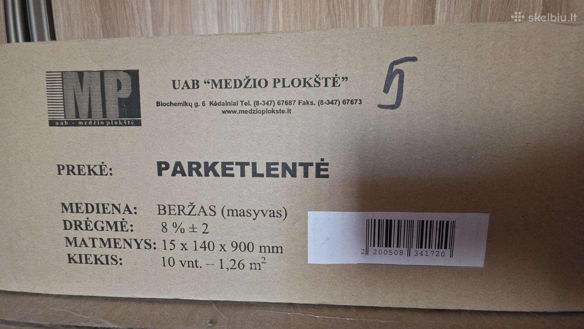 Beržo masyvo parketlentės