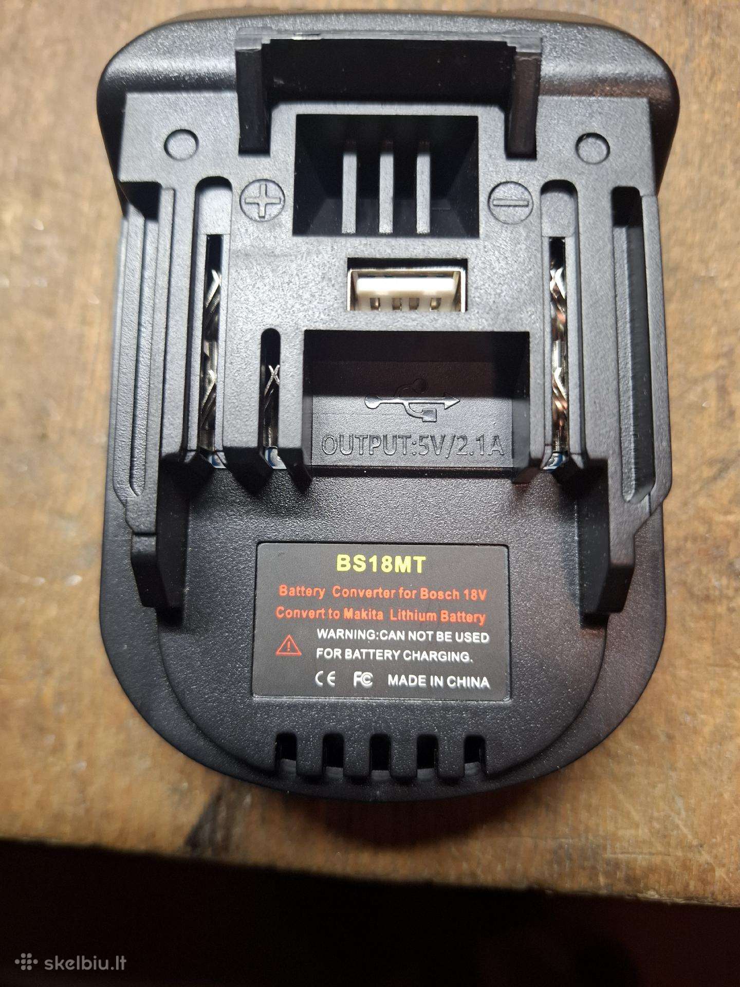 Adapteris iš bosch i makita su Usb prievadu Dm18m