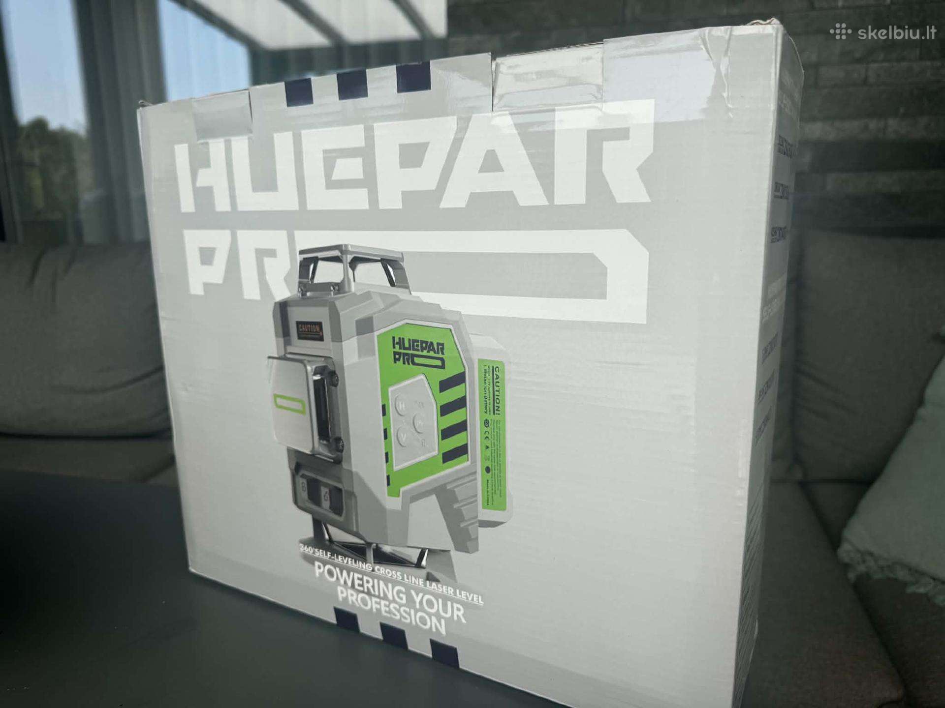 Huepar Pro Zk04cg 4d nivelyras + gaudyklė Lr8rg