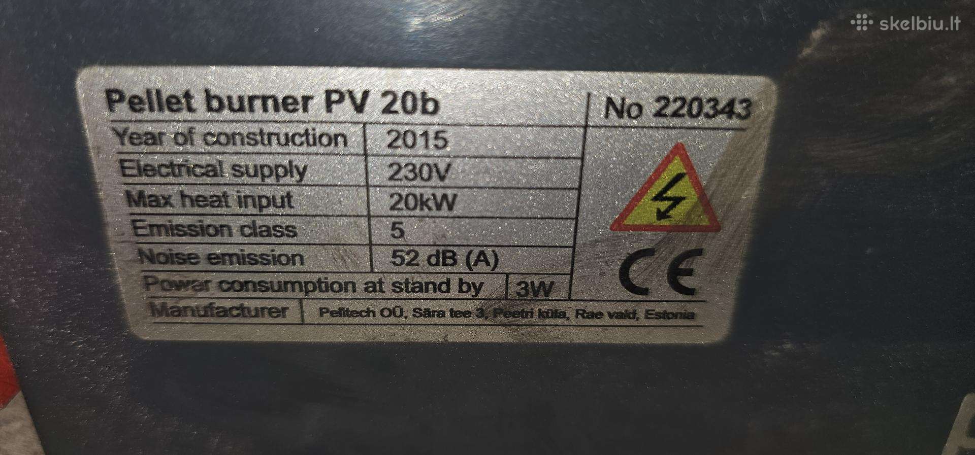Granulių degiklį Pv 20b