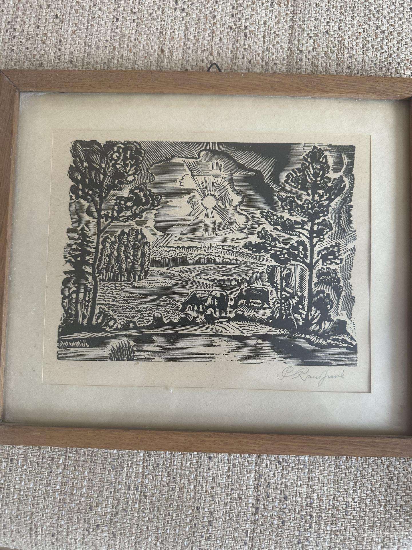 Petras Rauduvė – Originalus lino raižinys