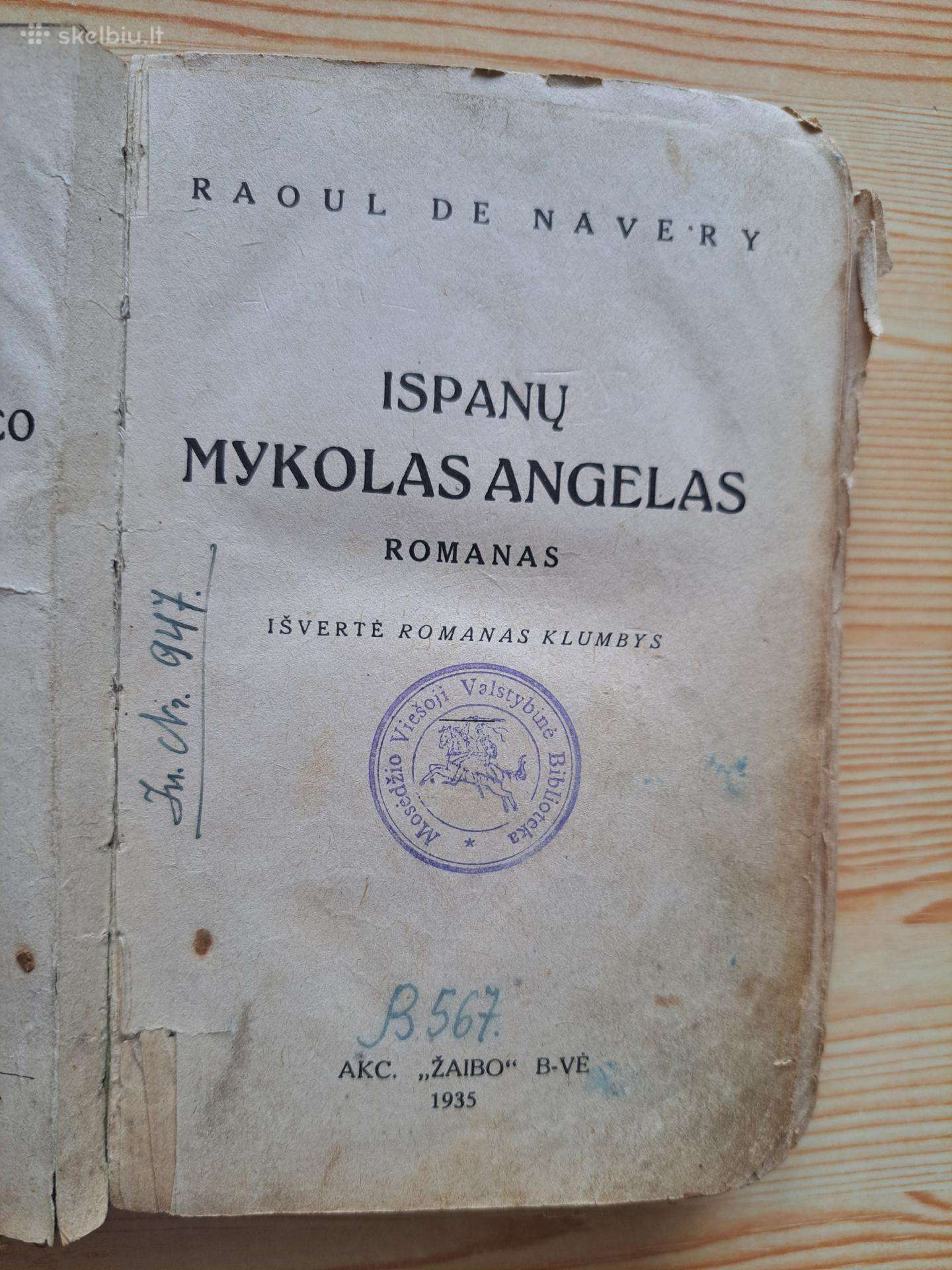 R. de Navery „Ispanų Mykolas Angelas“ (1935 m.)