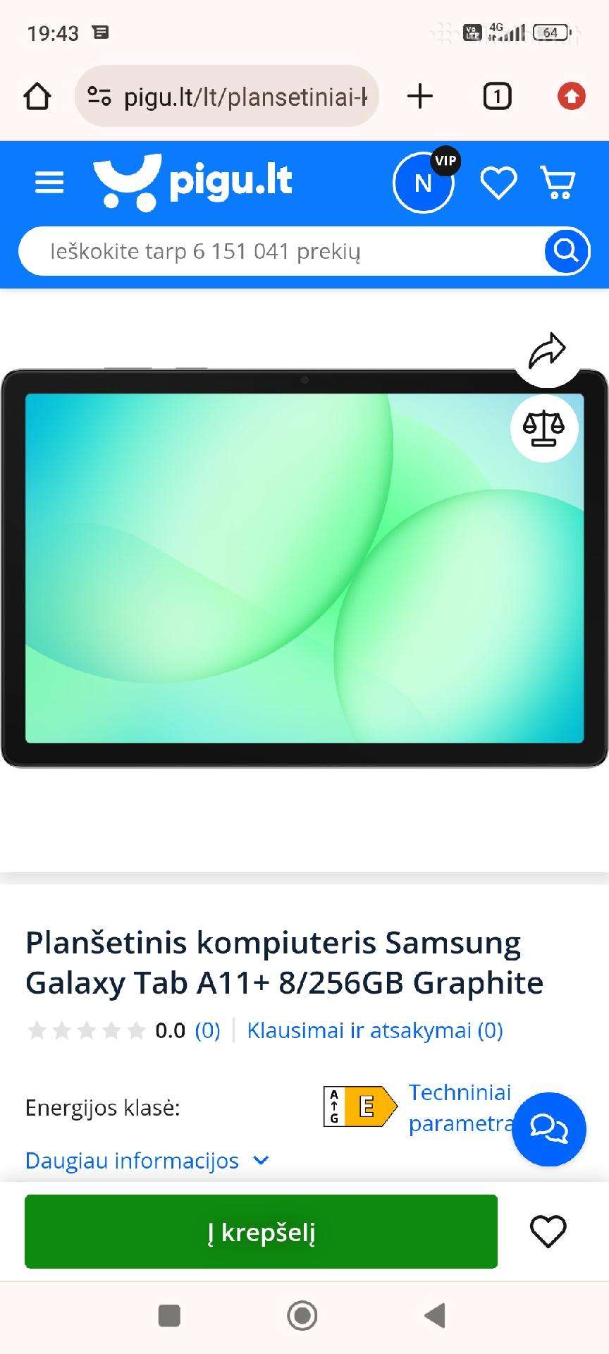 Parduodu plancetes Samsung Galaxy taba11+