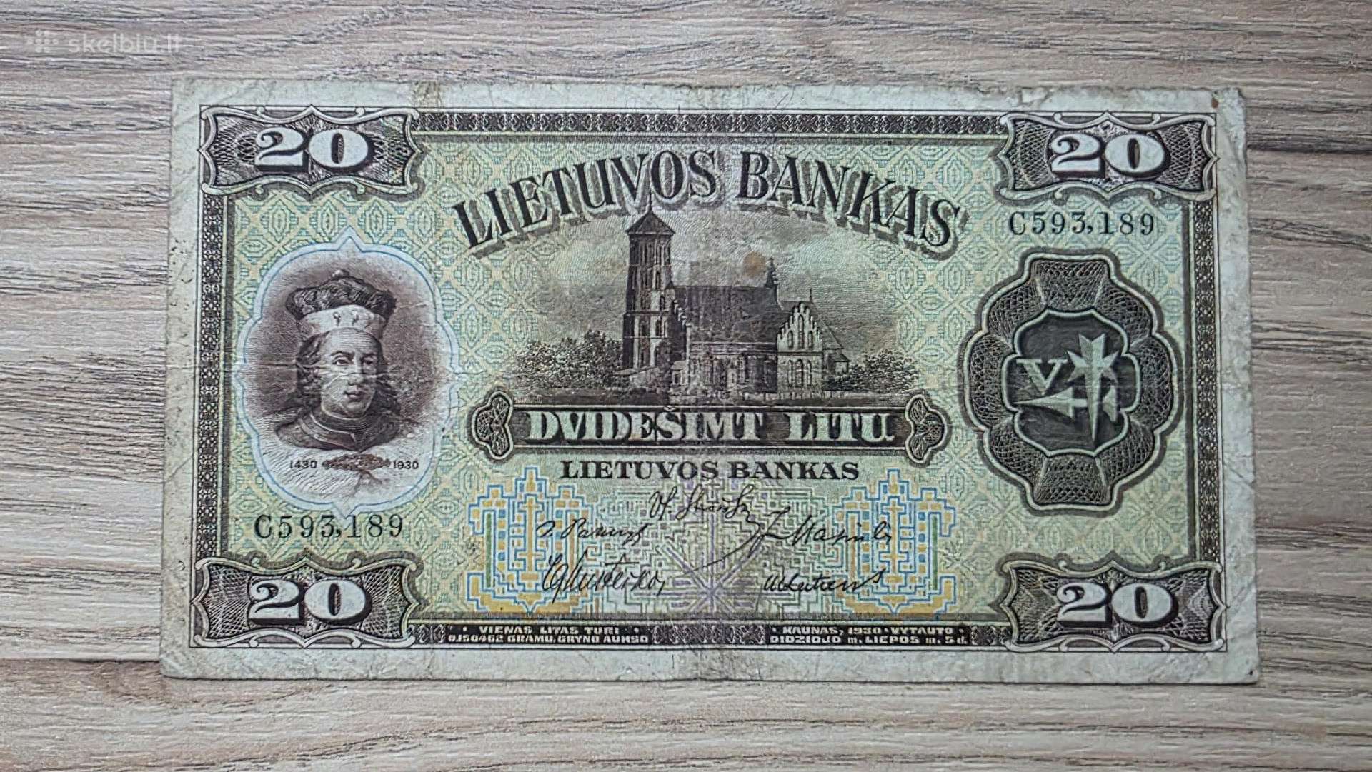 1930 metų smetoniškų 20 litų