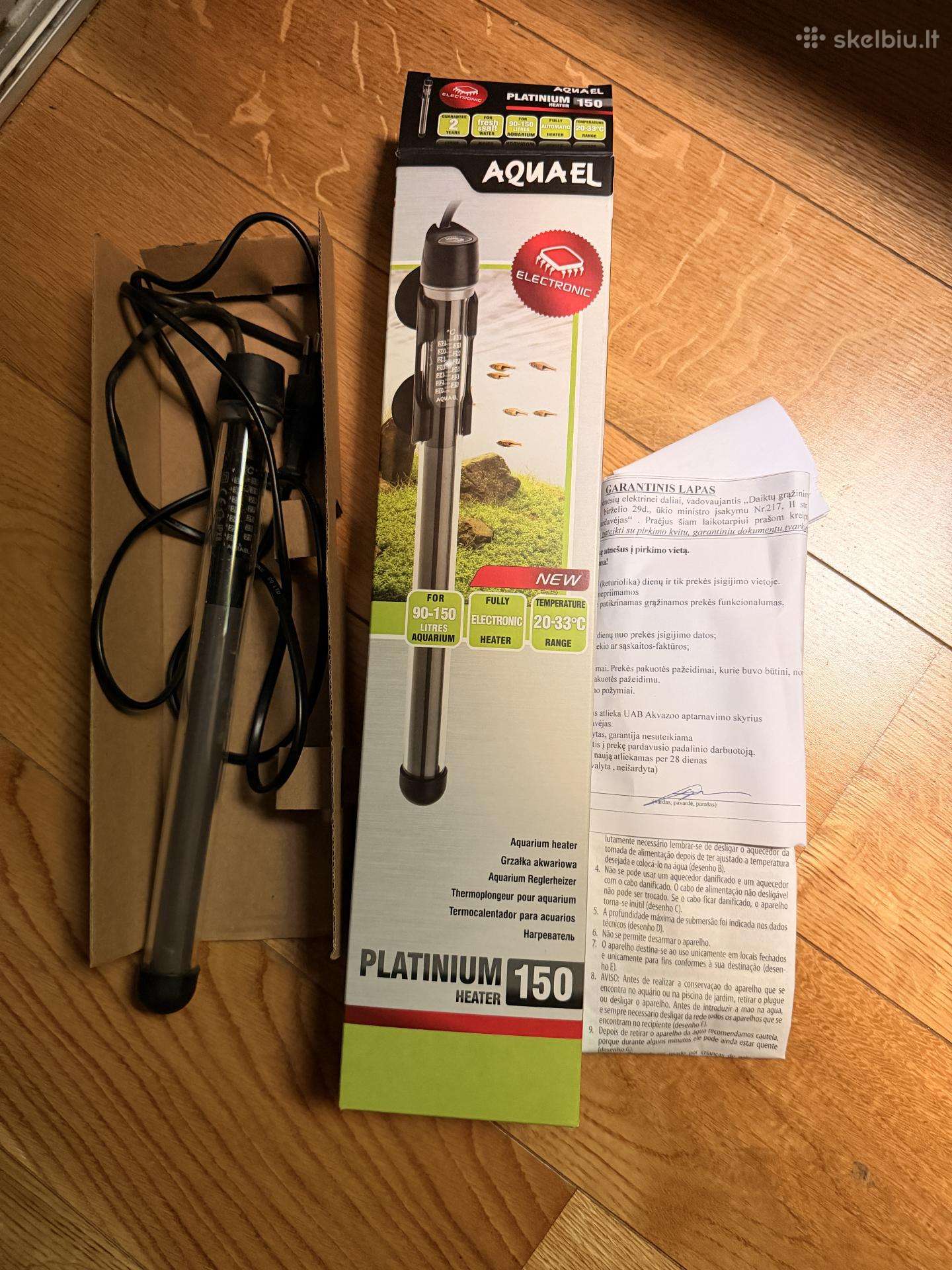 Aquael Platinum Heater 150 W akvariumo šildytuvas