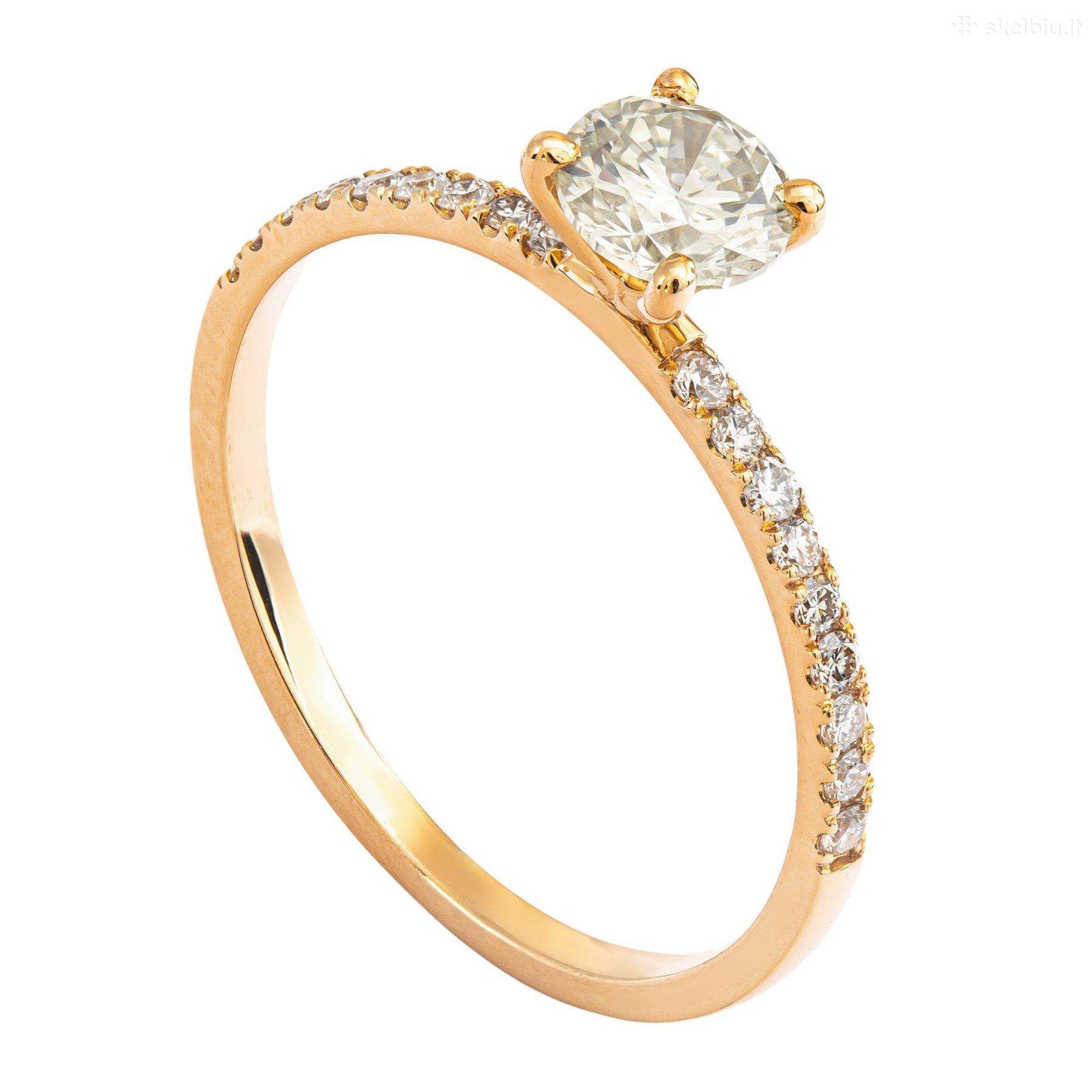 Sužadėtuvių žiedas su briliantais (0,78ct)