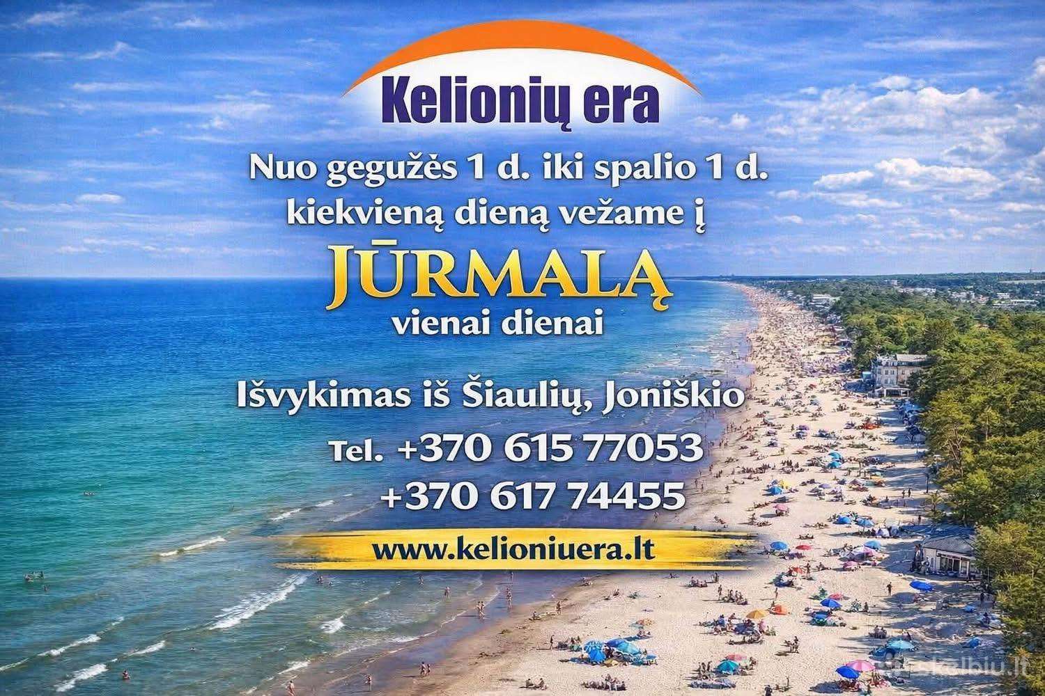Autobusų nuoma Vežame į Palangą, į Jūrmalą