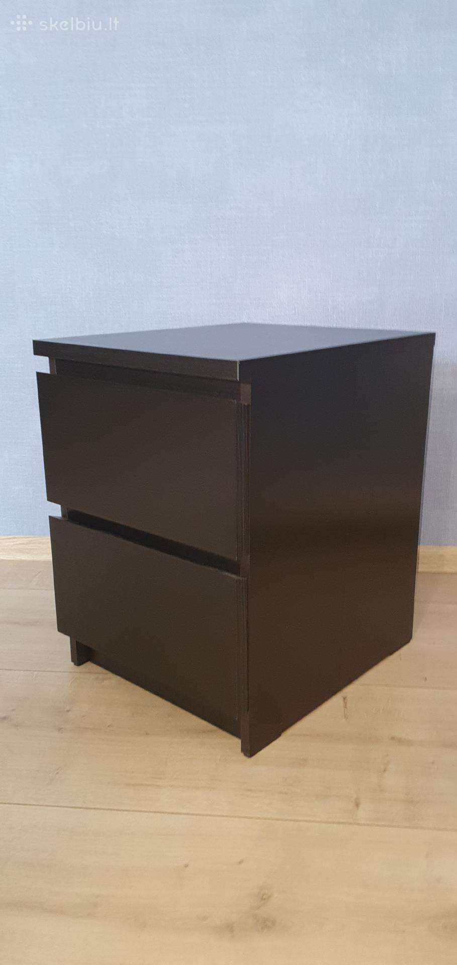 Ikea Malm Komoda su 2 stalčiais, tamsiai ruda