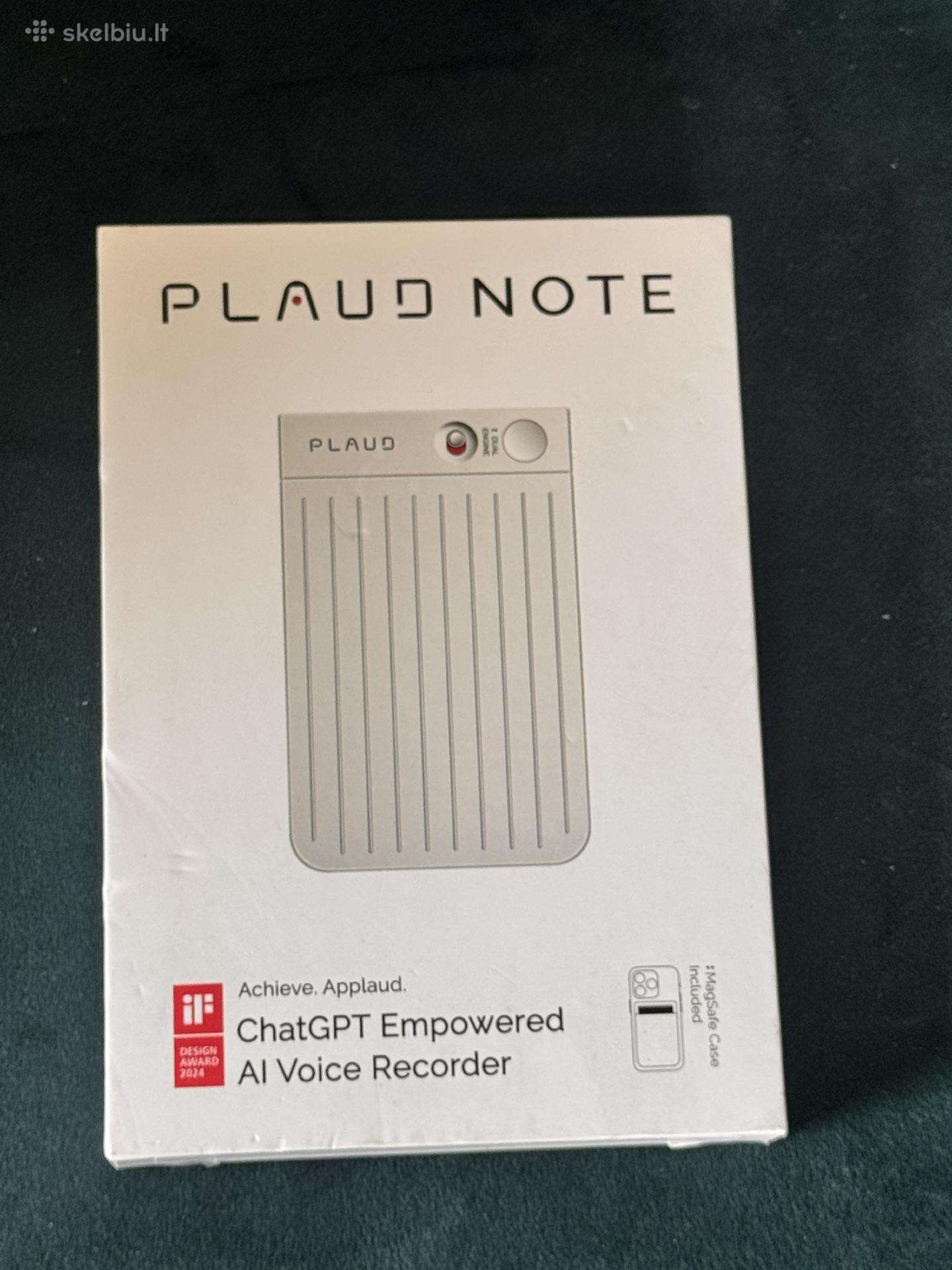 Plaud Note Ai diktofonas (chatgpt/magsafe/64gb)