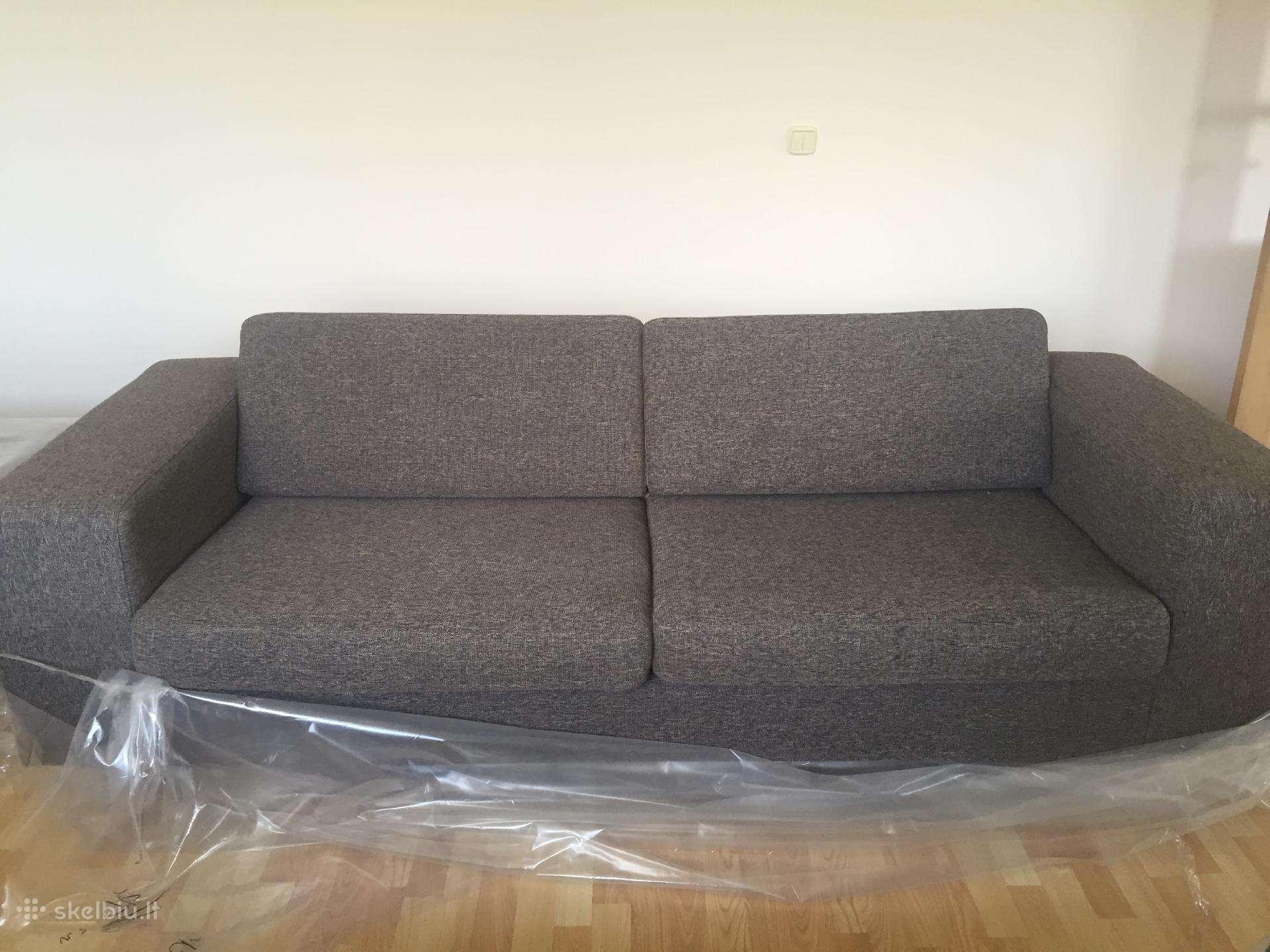 Cinamono spalvos moderni minksta sofa