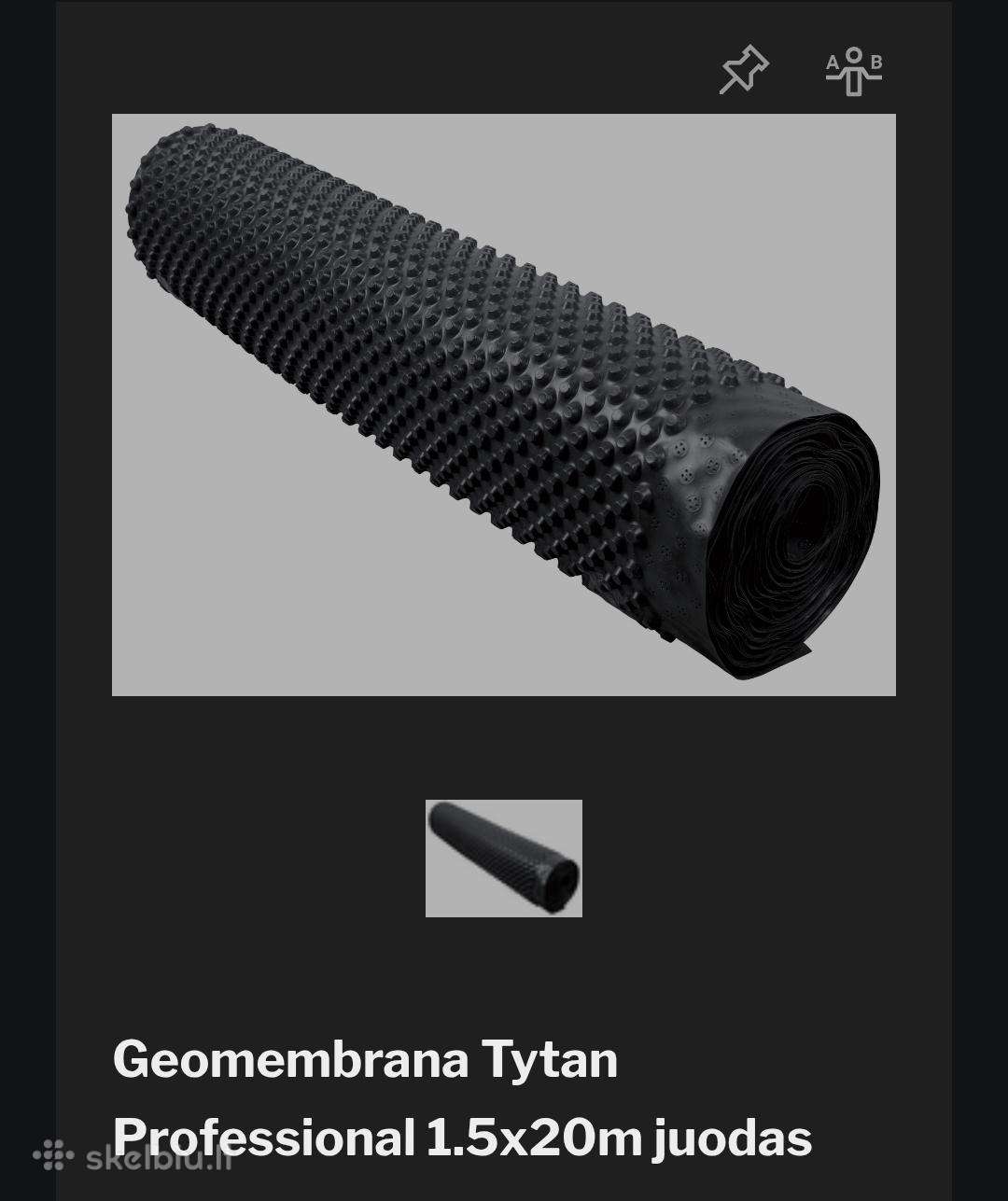 Geomembrana Tytan Professional 1.5x20m juodas