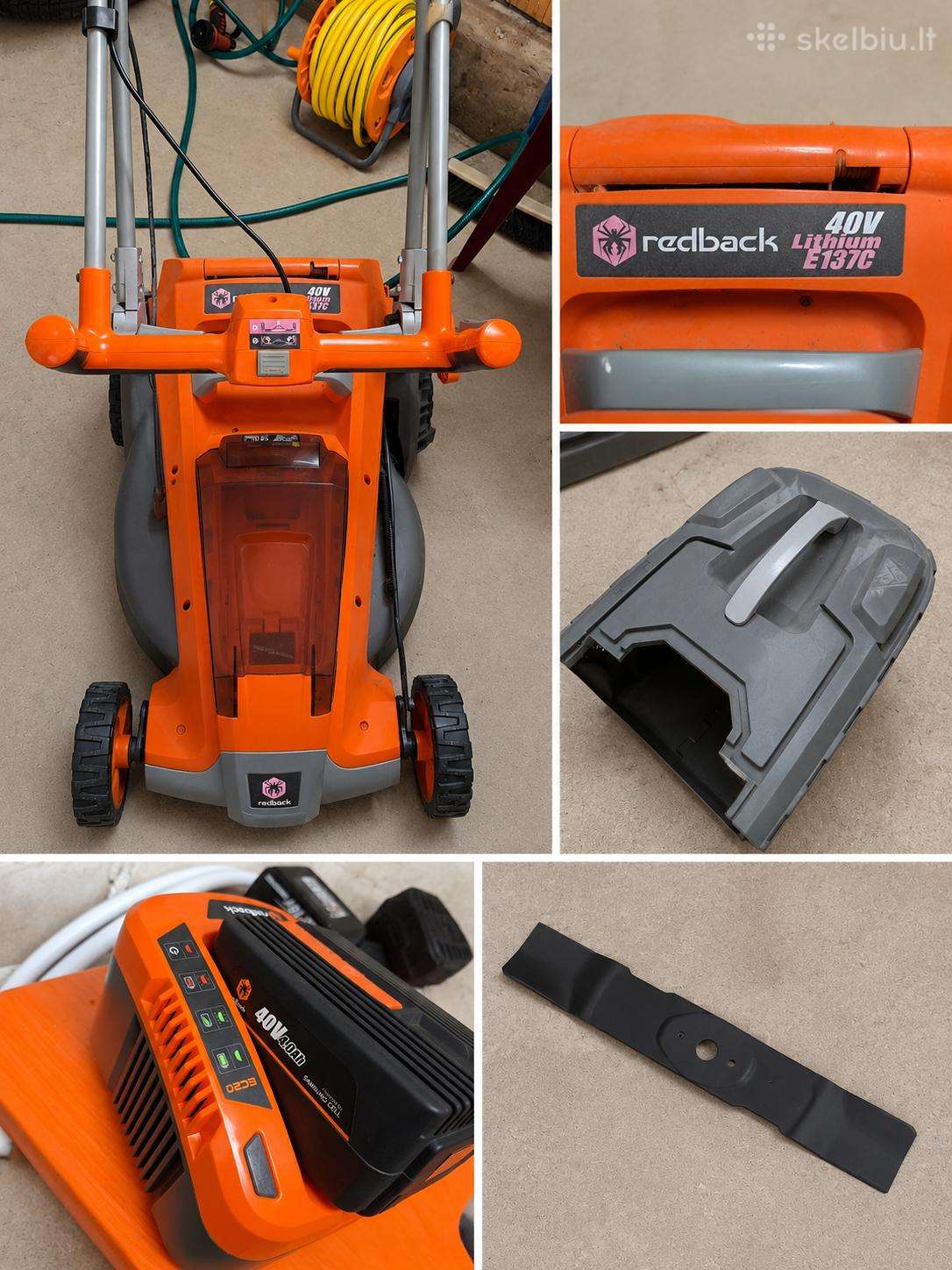 Redback 40v E137c akumuliatorinė žoliapjovė