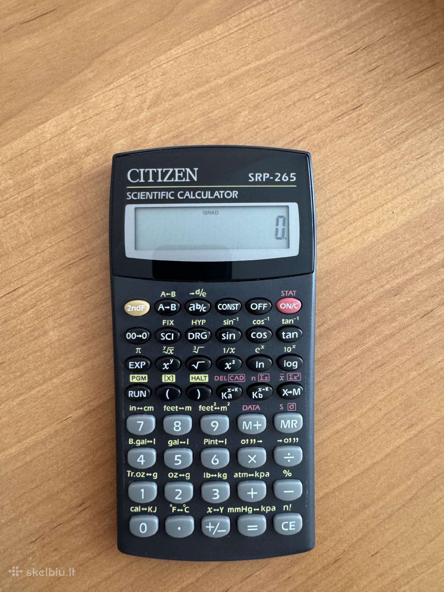 Citizen Srp-265 mokslinis skaičiuotuvas