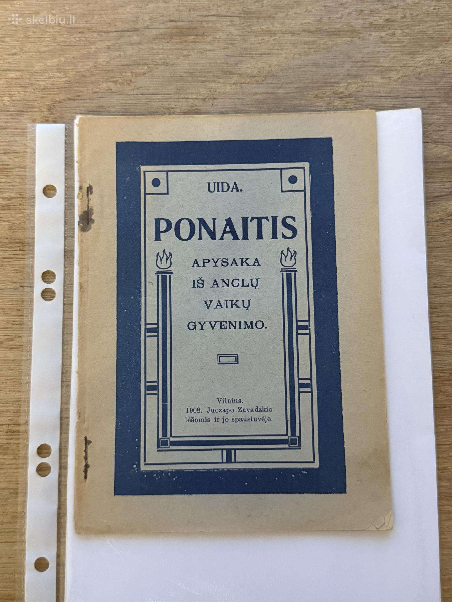 Antikvarinė knyga ,ponaitis apysaka 1908 m.