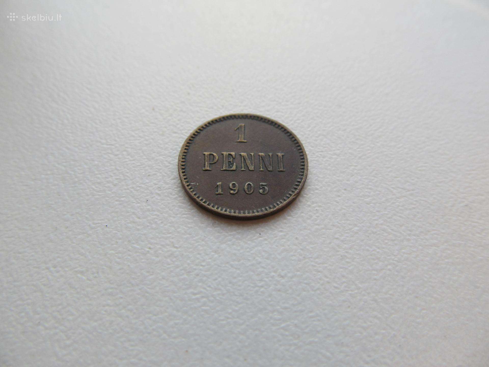 1 penni , Rusija Suomija , 1905, 1906
