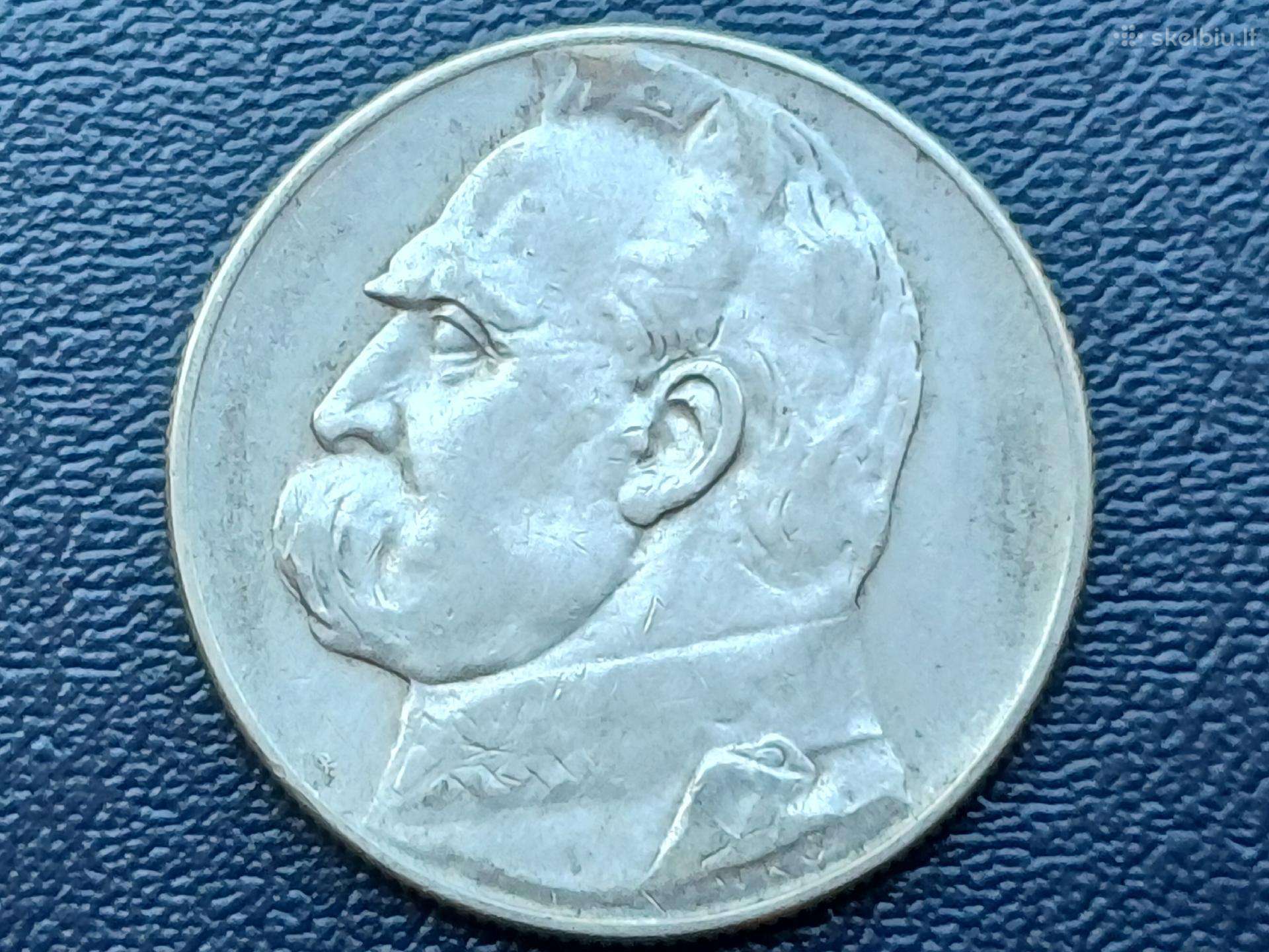 5 zlotai 1934m. Lenkija sidabras